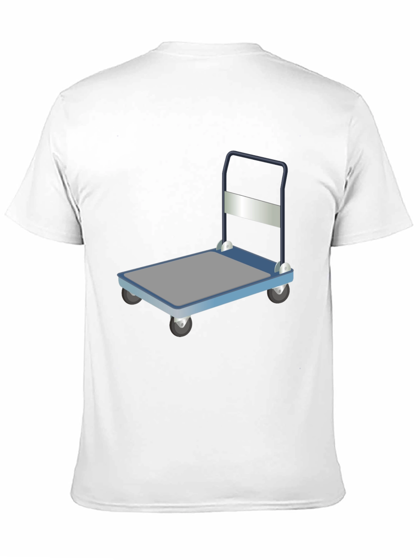 Black Novelty Black T-Shirt with Trolley Graphic view 11