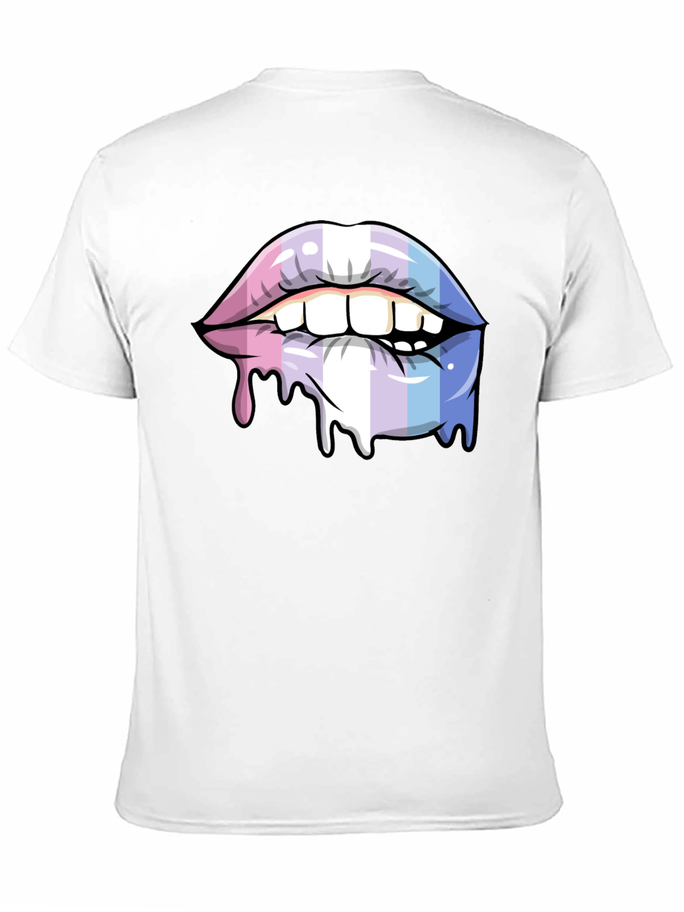 Black Trans Pride Lips T-Shirt - LGBTQ+ Pride Apparel view 11