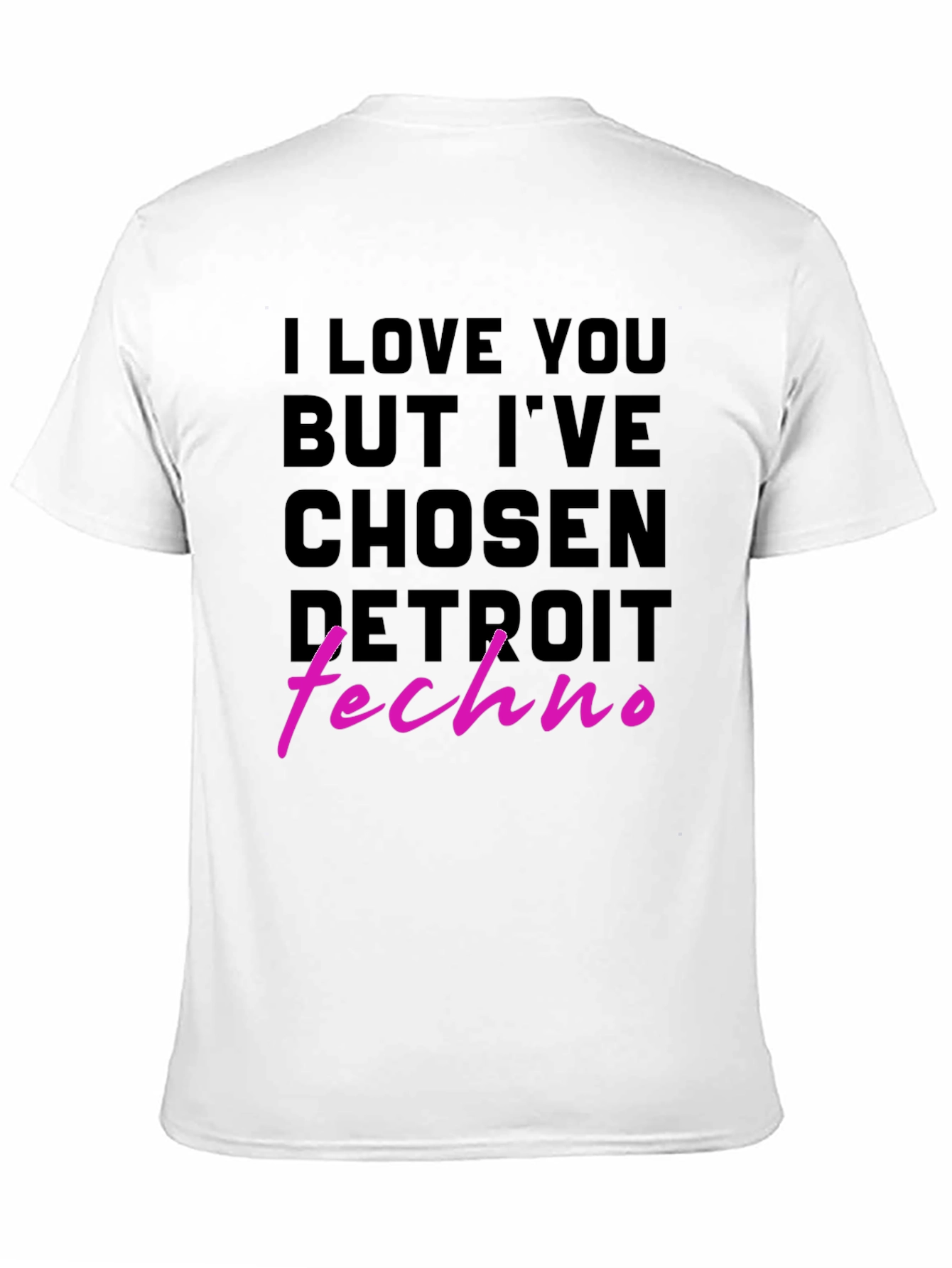 Black I Love You But Detroit Techno Graphic Tee view 11