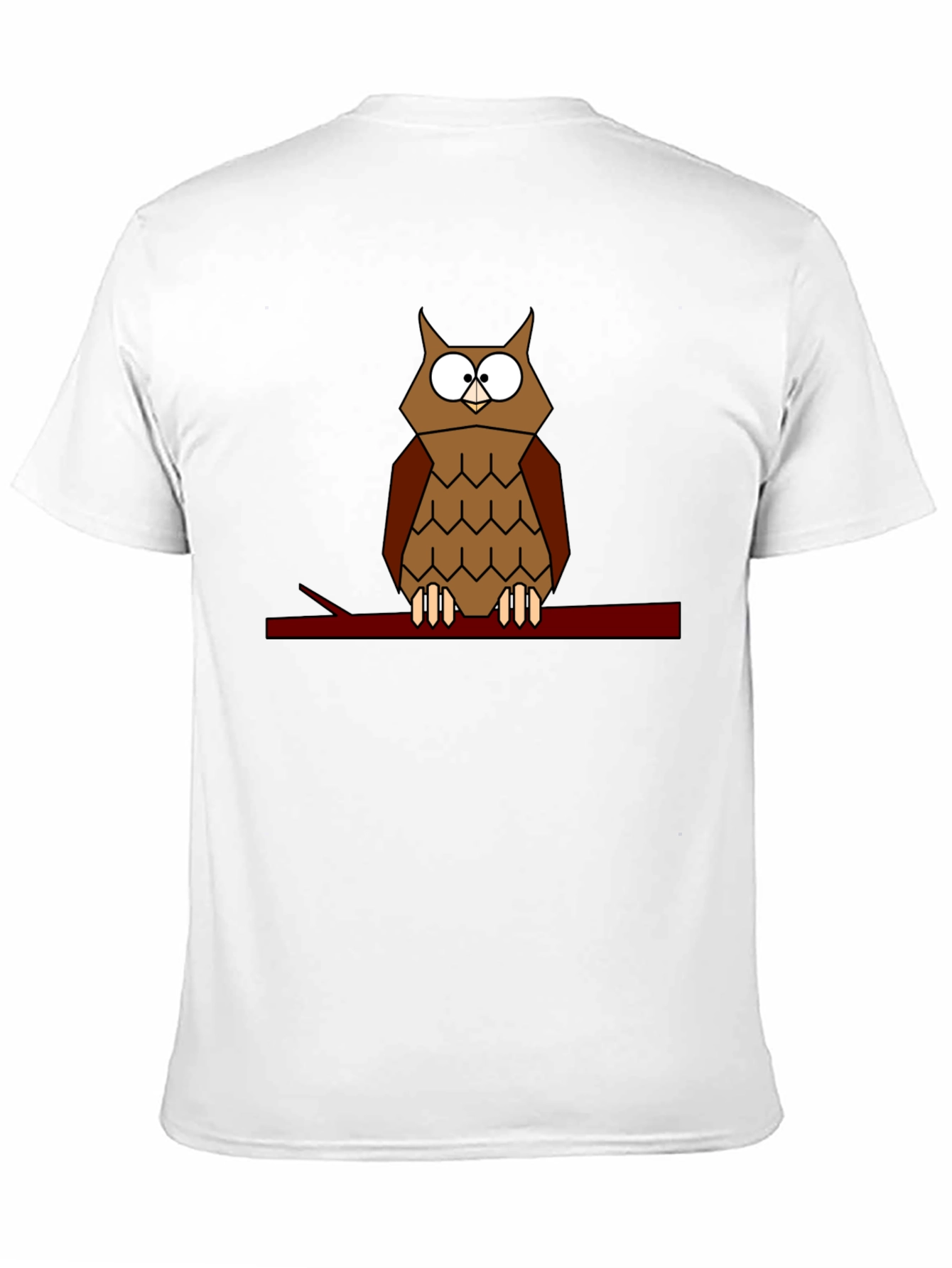 Black Geometric Owl T-Shirt - Modern Bird Tee view 11