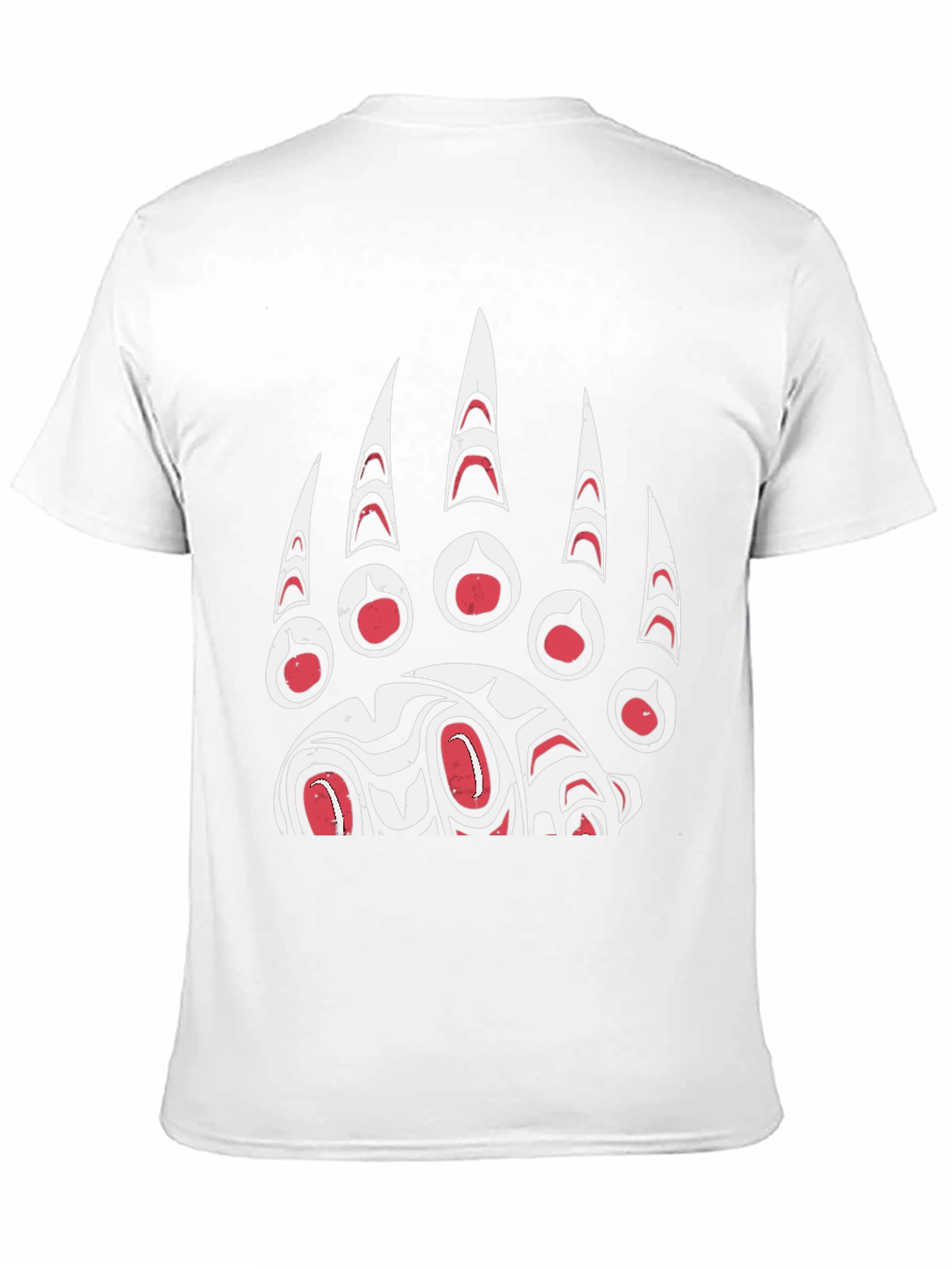 Black Bear Paw Print Graphic T-Shirt - Black view 11