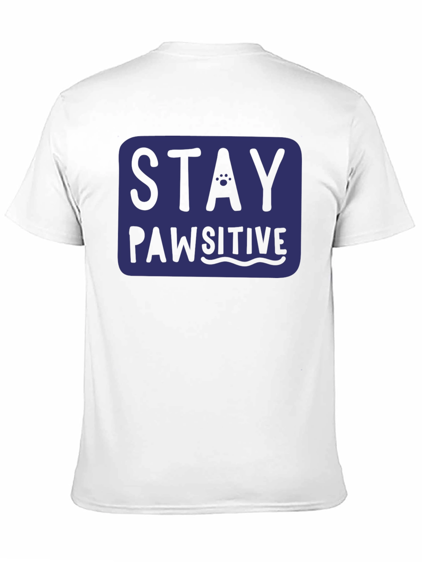 Black Stay Pawsitive T-Shirt - Blue Graphic Tee view 11