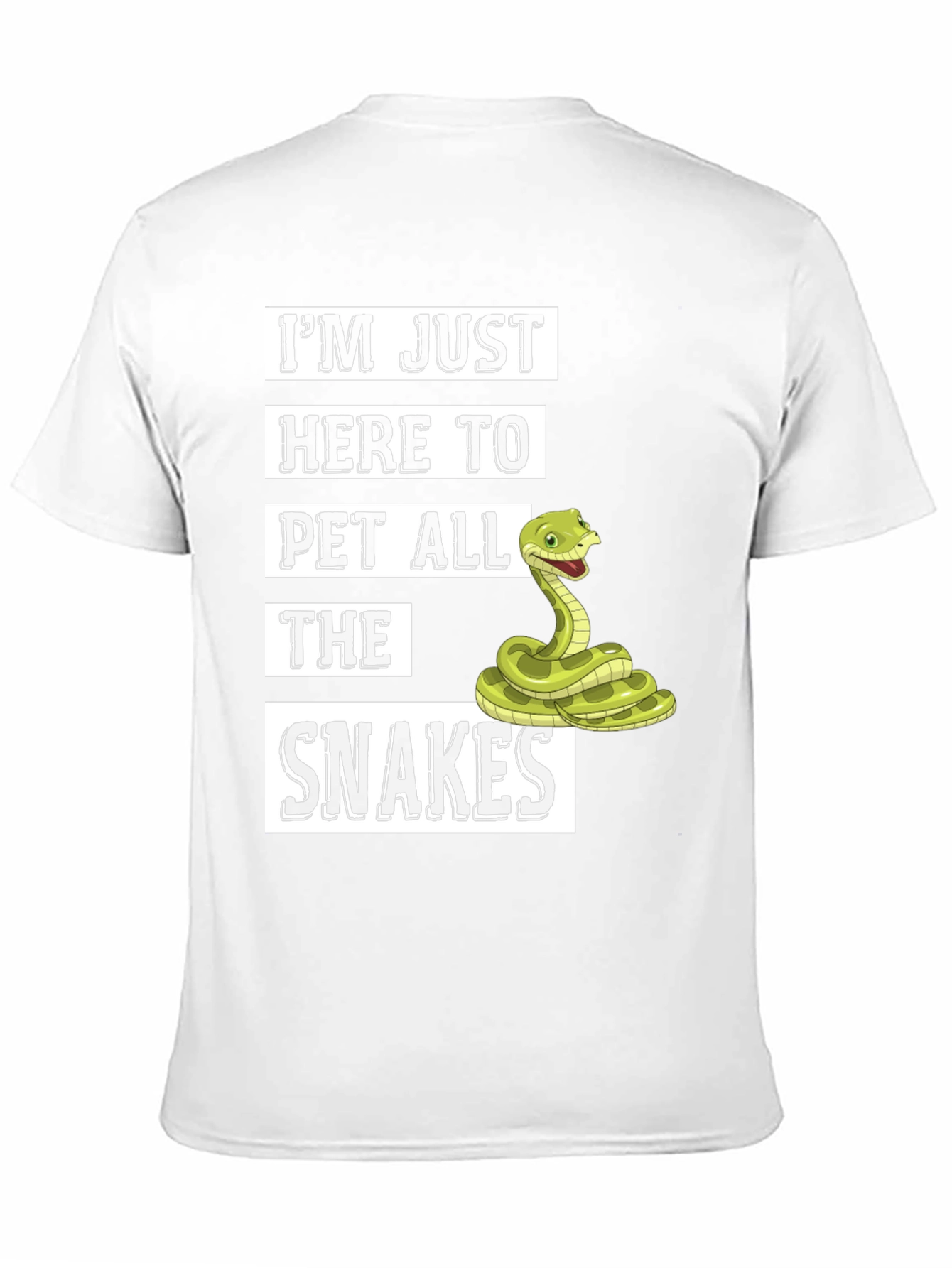 Black I'm Just Here to Pet All The Snakes T-Shirt view 11