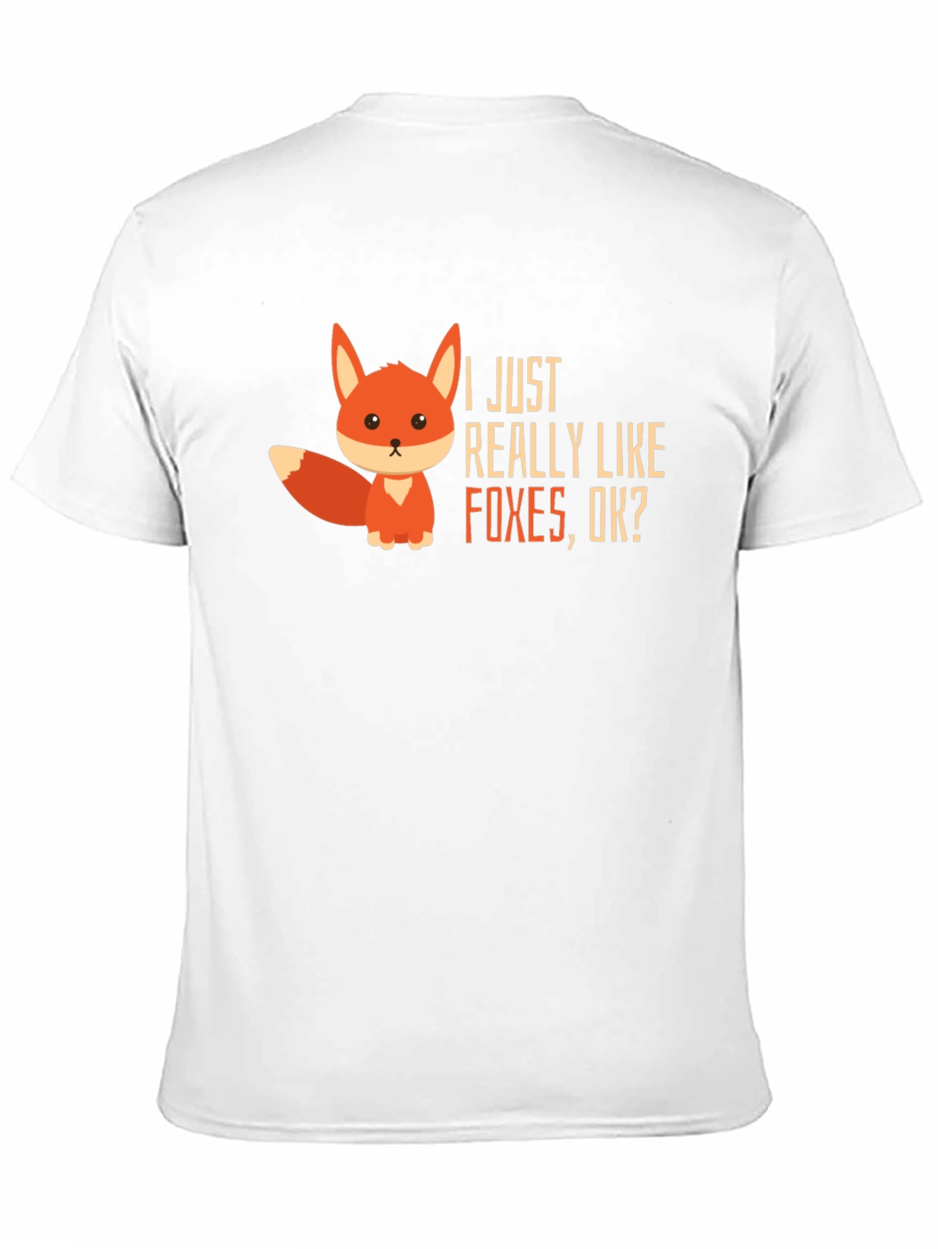 Black Cute Fox Graphic Tee - I Just Really Like Foxes view 11