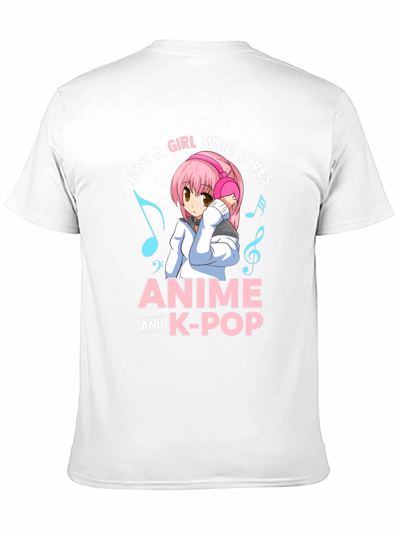 Black Anime & K-Pop Lover T-Shirt - Kawaii Girl Design view 11