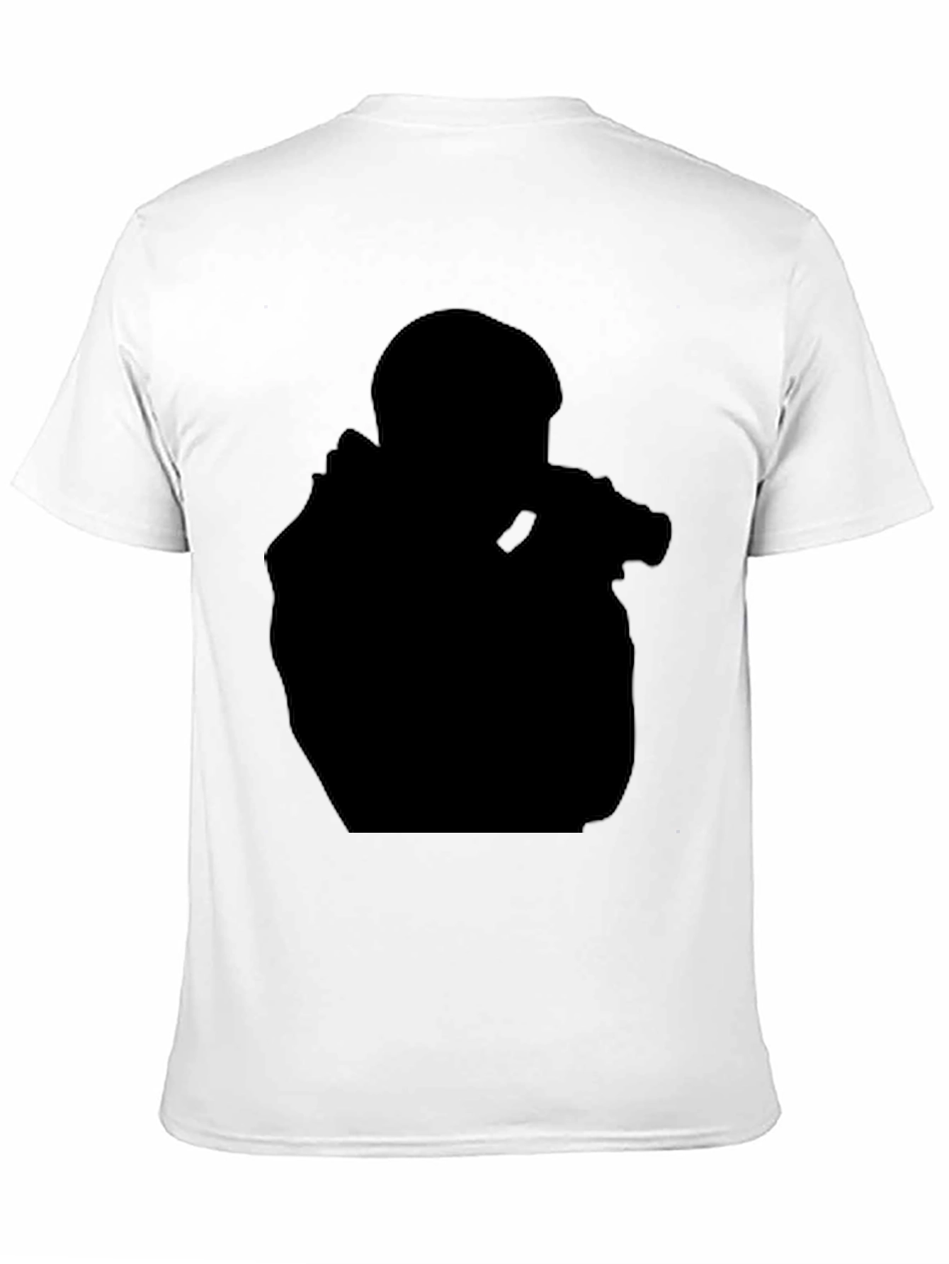Black Black Graphic Tee - Silhouette Design view 11
