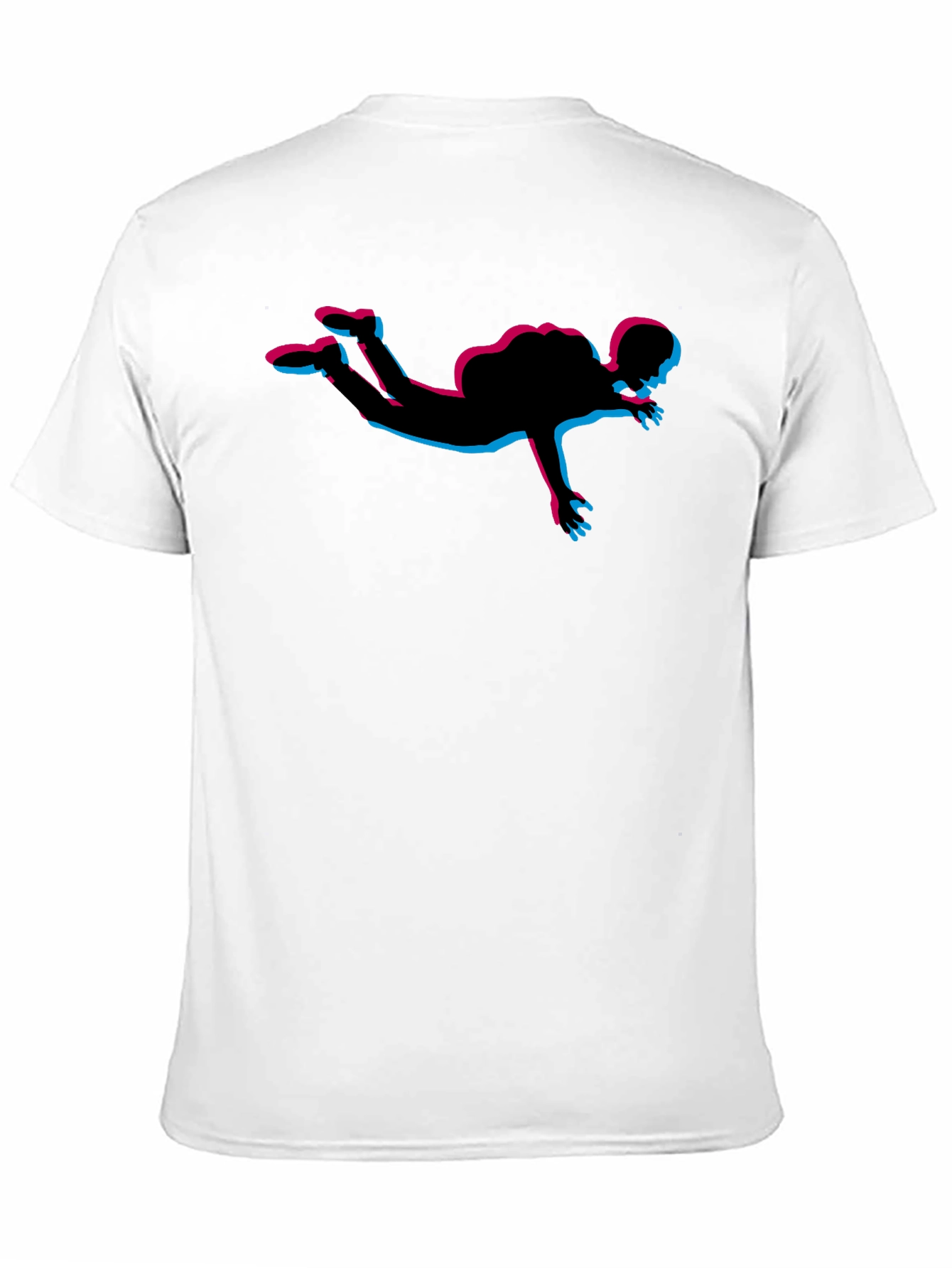 Black Skydiving Silhouette Graphic Tee - Black view 11
