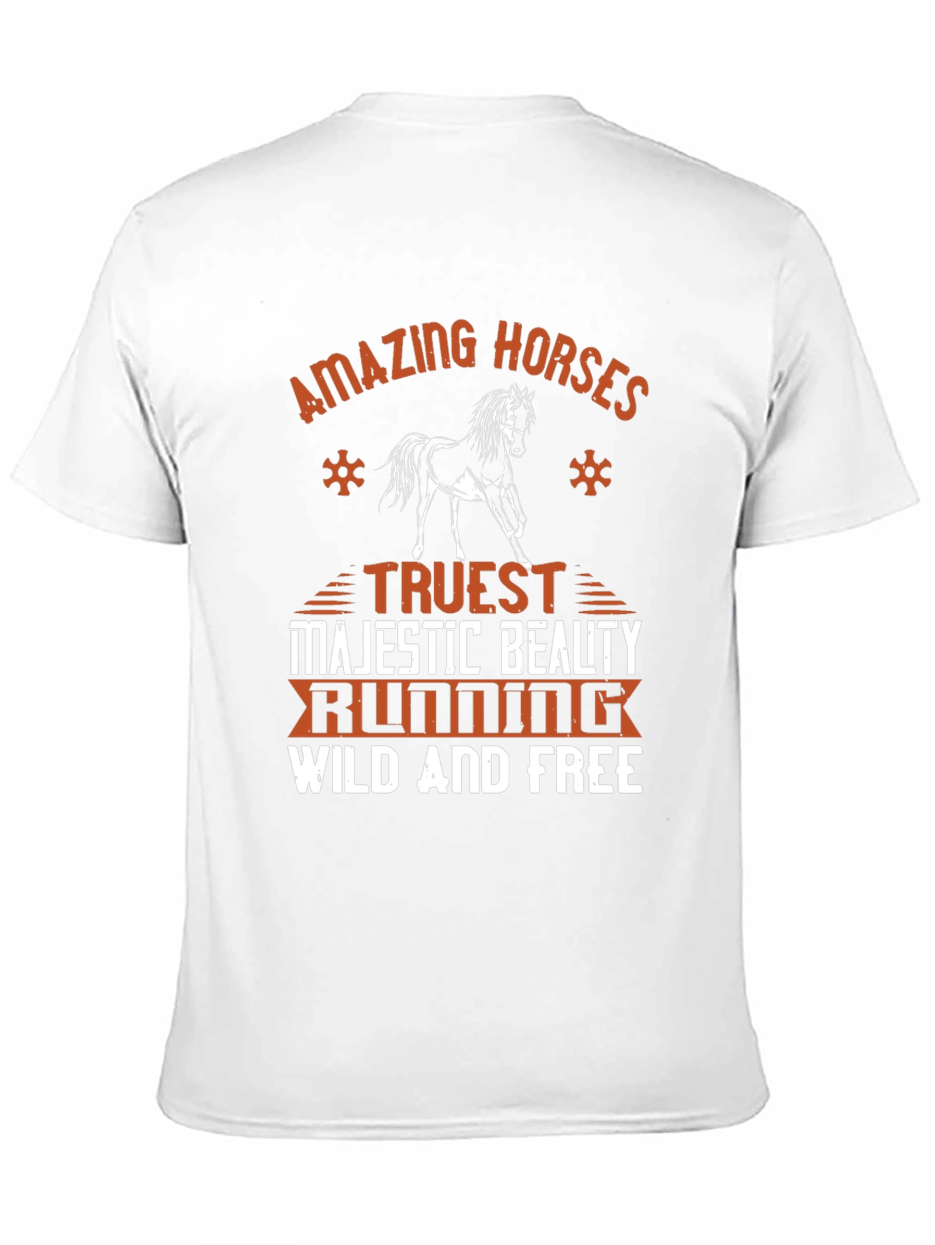 Black Amazing Horses Graphic Tee - Wild and Free Design view 11