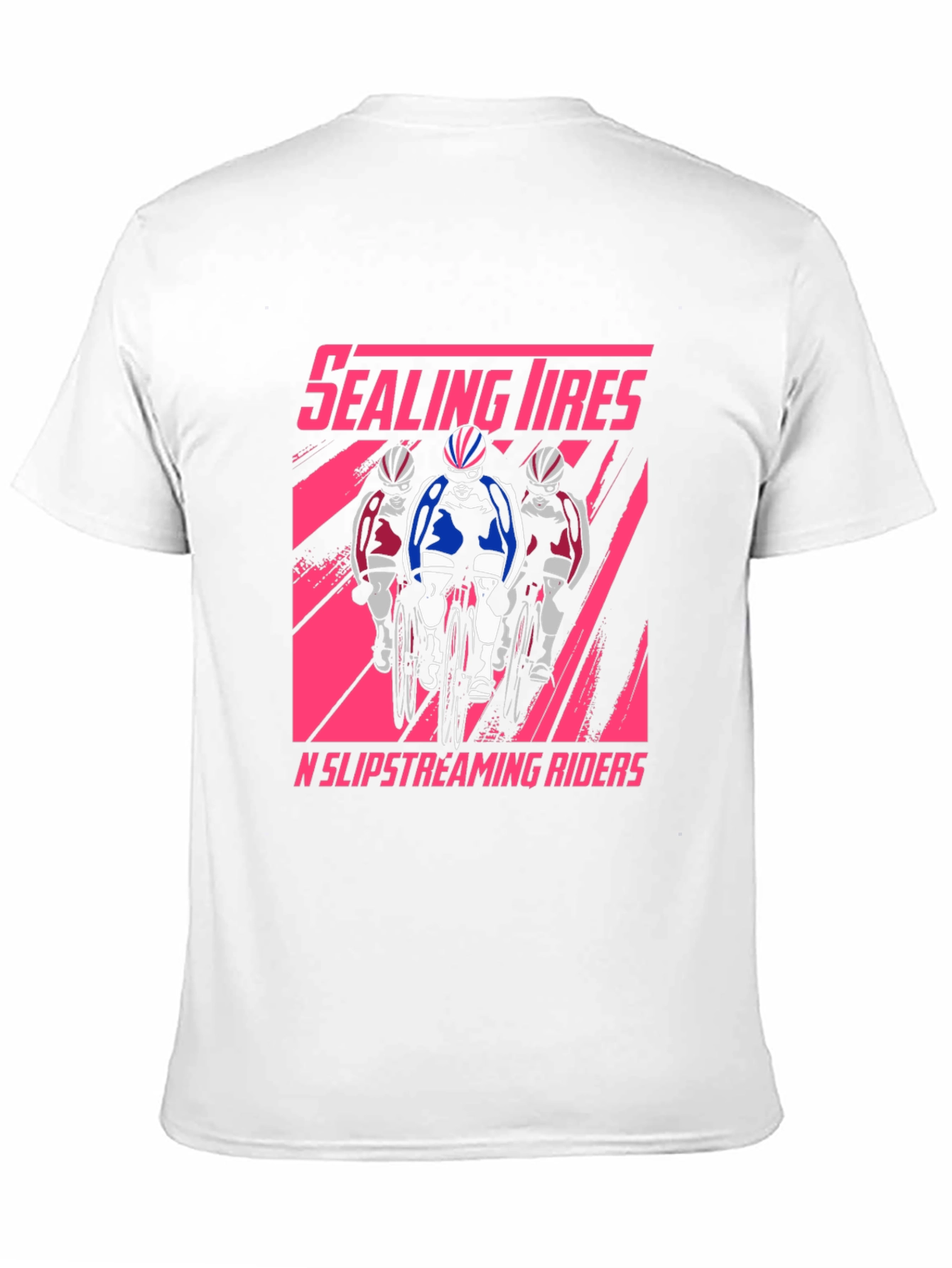 Black Sealing Tires Cycling T-Shirt - Slipstreaming Riders view 11