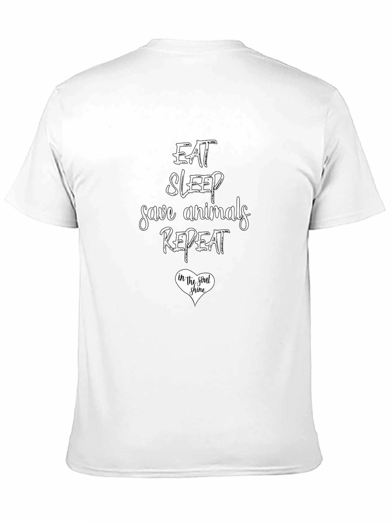 Black Eat Sleep Save Animals Repeat T-Shirt view 11