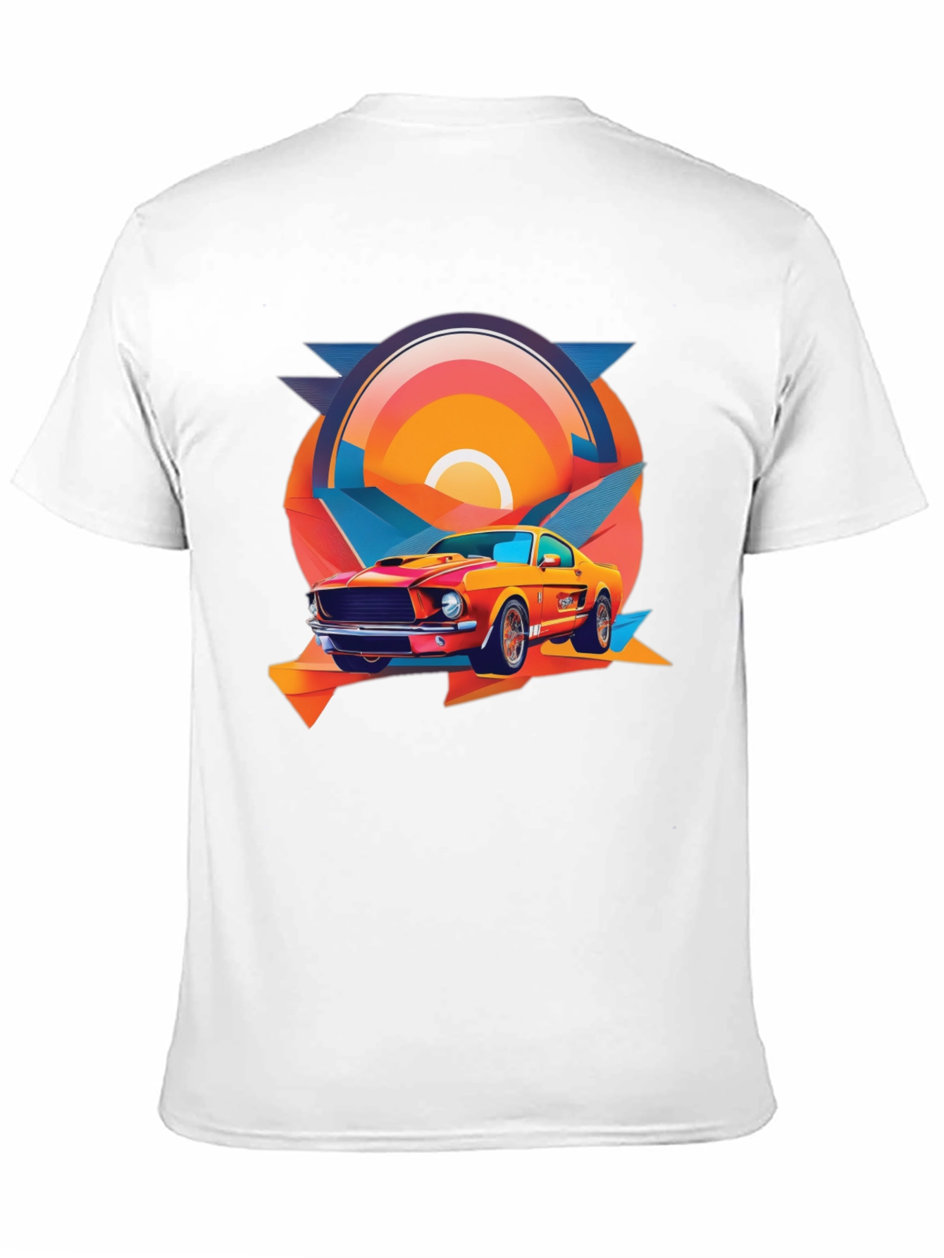 Black Retro Muscle Car Graphic Tee - Black view 11