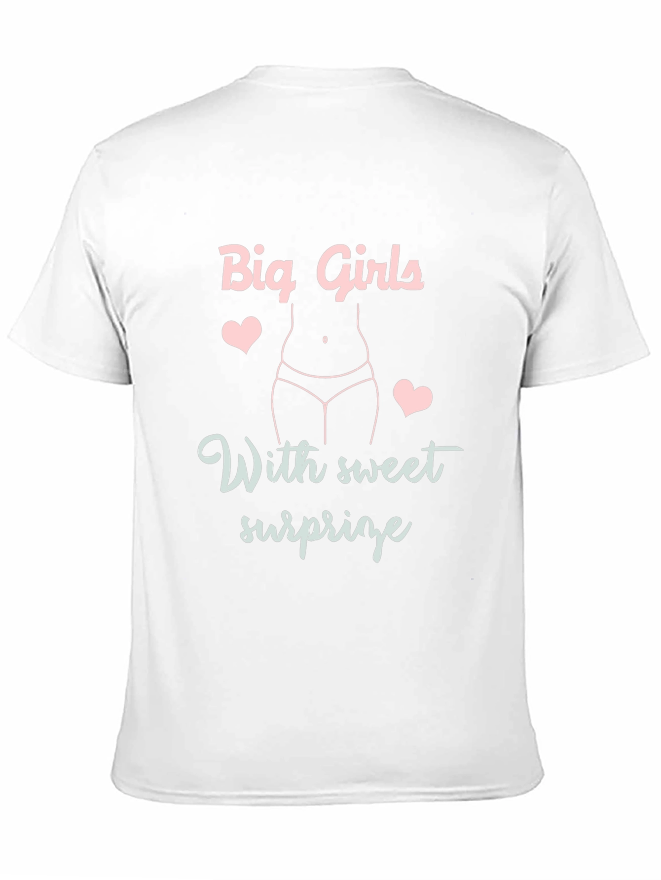 Black Big Girls With Sweet Surprise Black Graphic Tee Shirt view 11