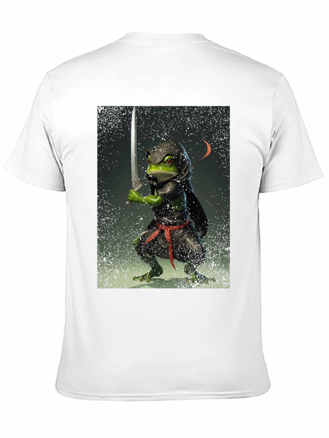 Black Ninja Frog T-Shirt - Funny Graphic Tee view 11