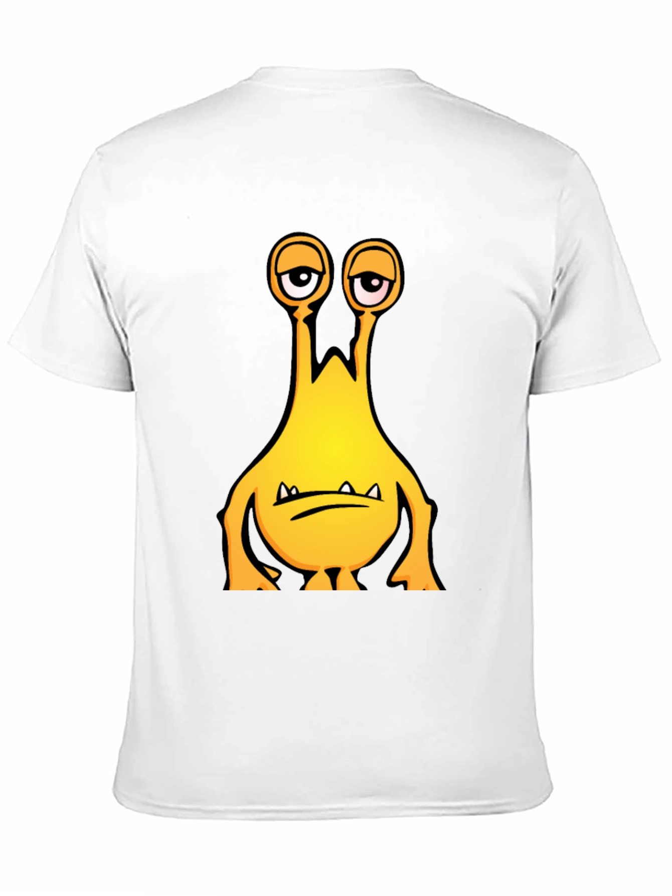 Black Funny Monster Graphic T-Shirt - Black Cotton Tee view 11