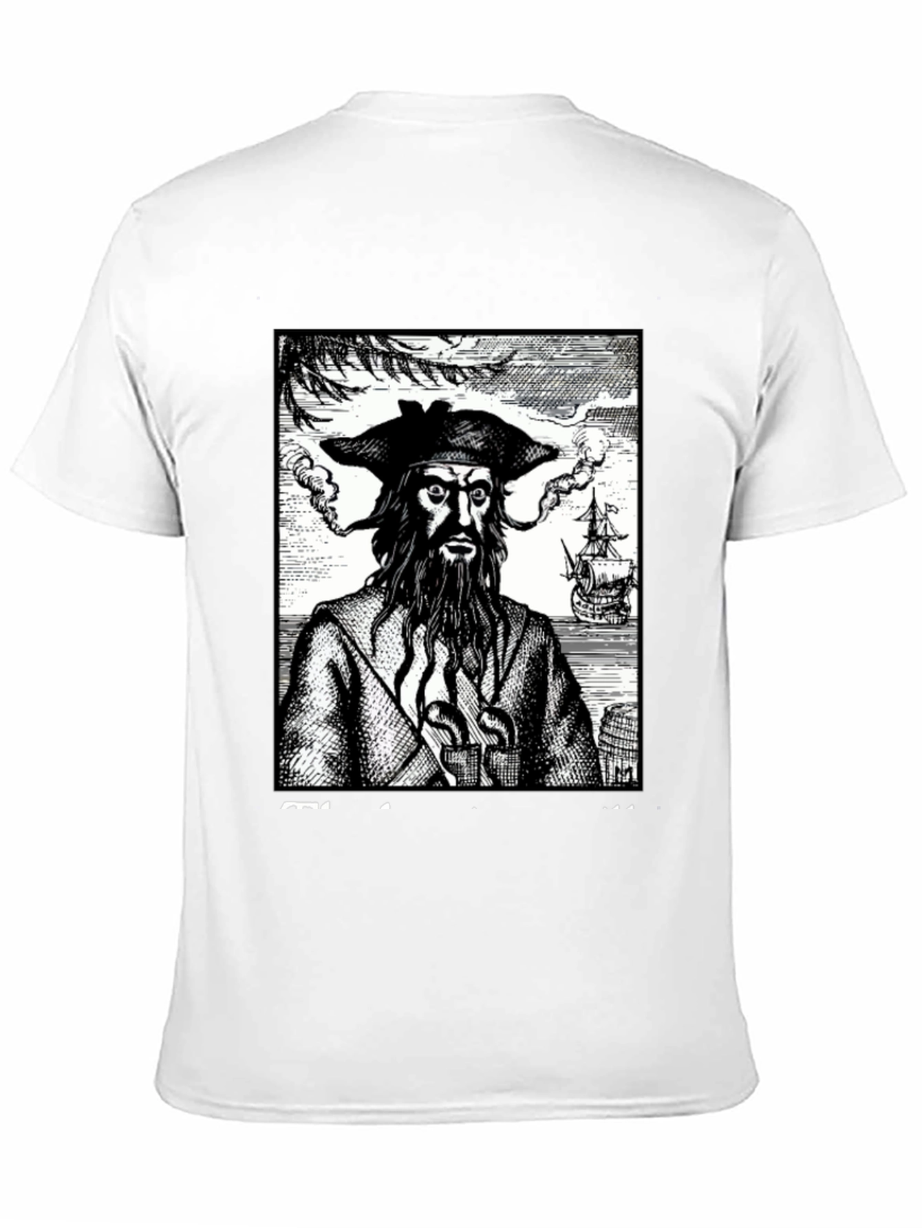 Blackbeard Pirate Graphic Tee - Classic Novelty Shirt - 11