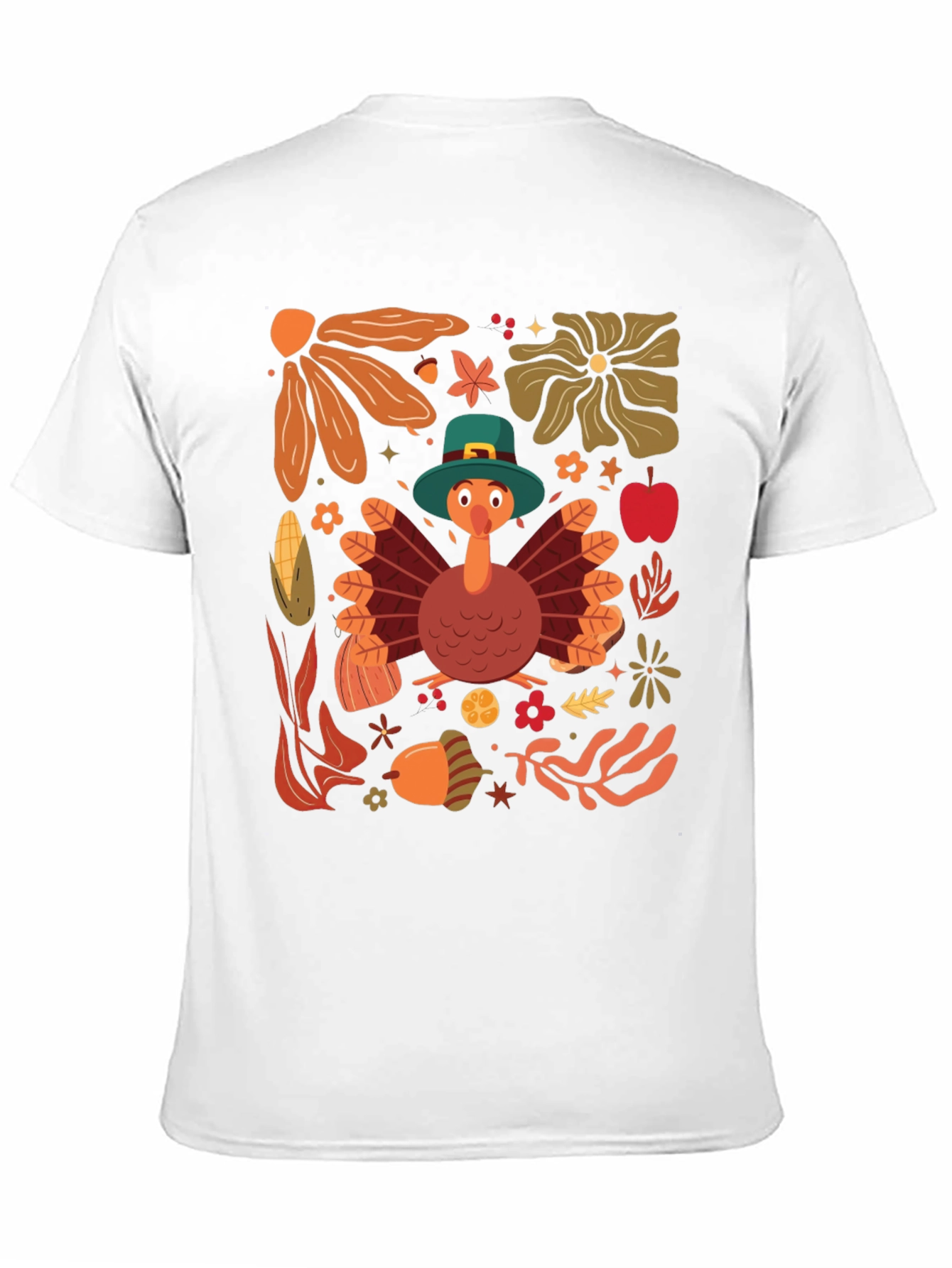 Black Thanksgiving Turkey Graphic T-Shirt view 11
