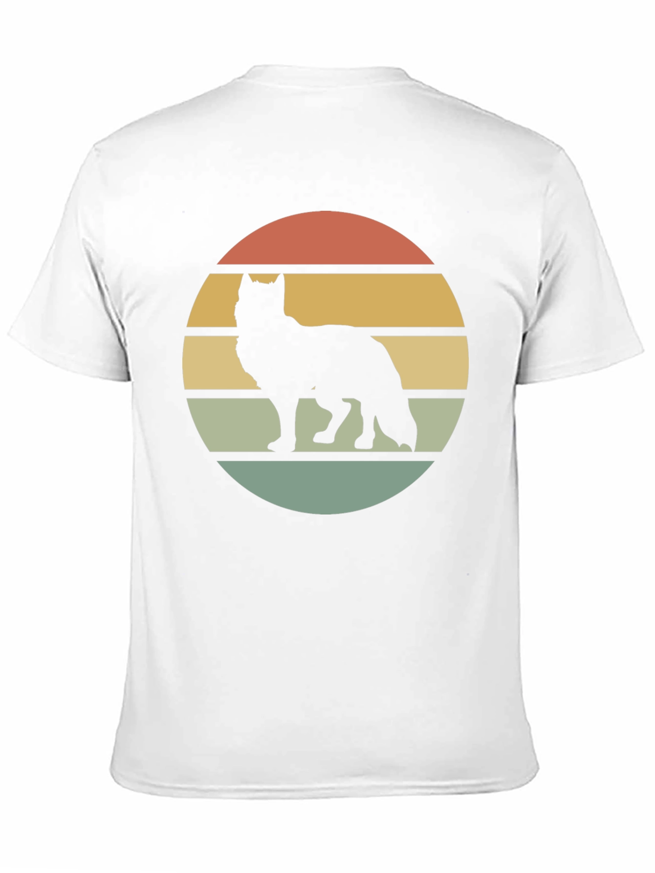 Black Wolf Silhouette Sunset Tee view 11