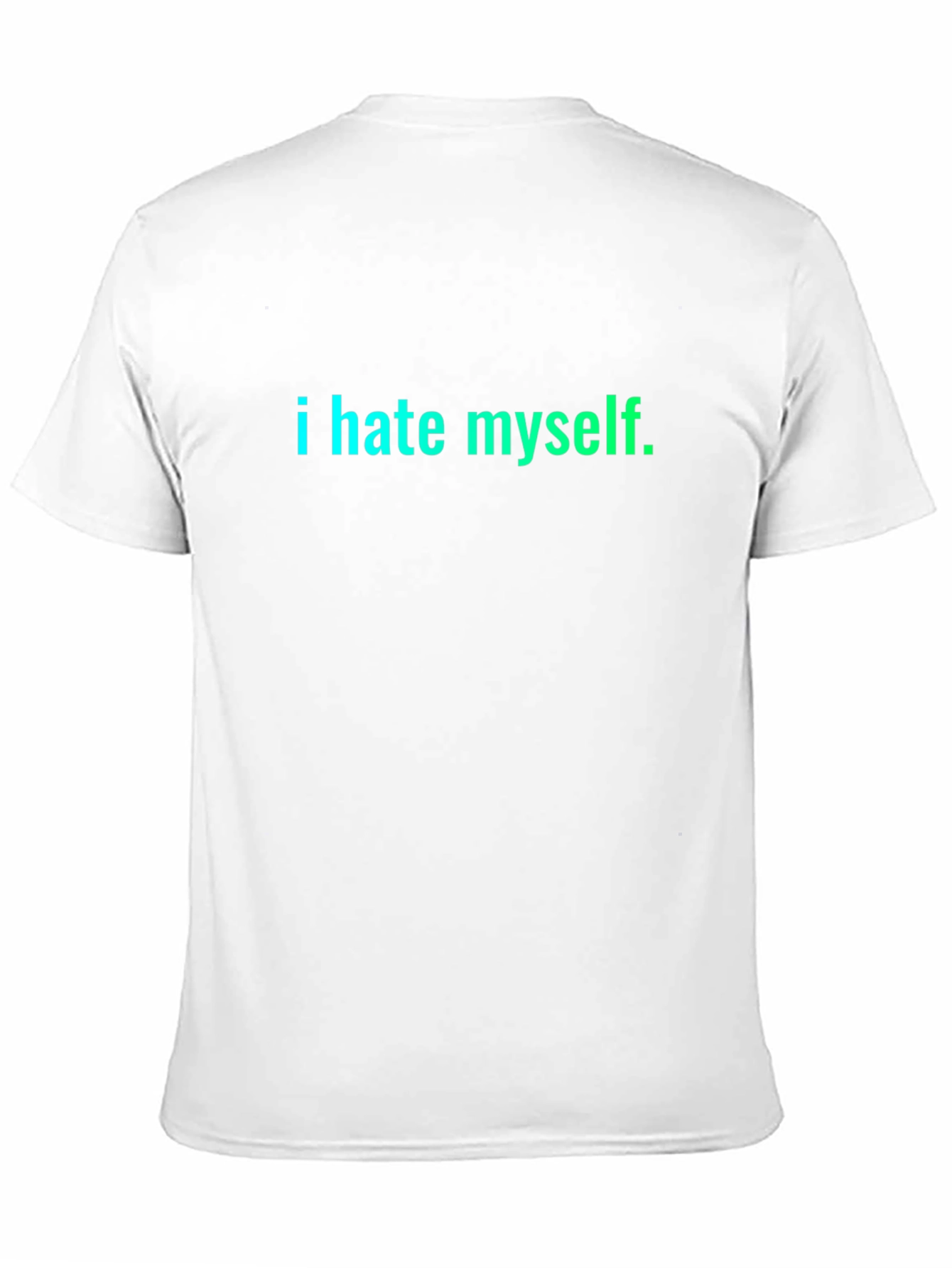 Black I Hate Myself Graphic Tee - Black Crew Neck T-Shirt view 11