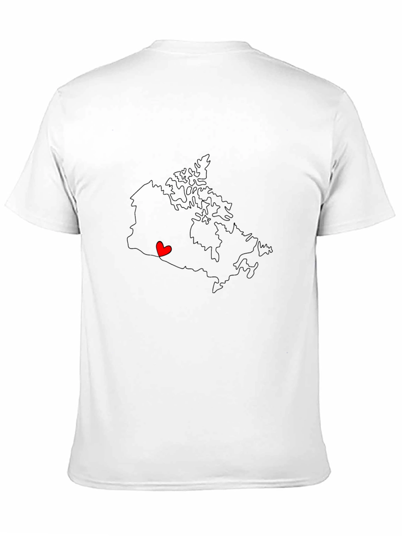 Black Canada Map Love Heart Graphic Tee - Black view 11