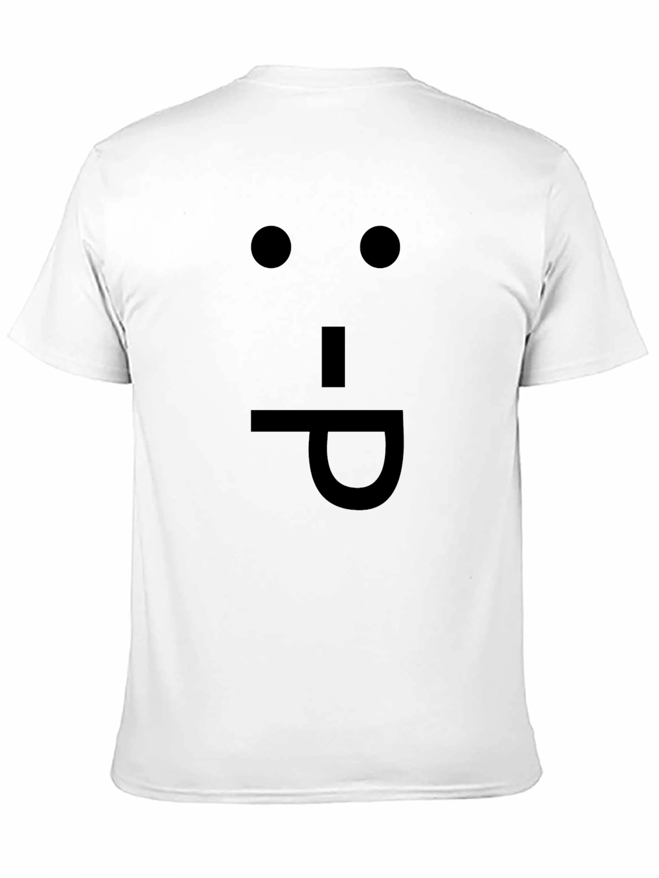 Black Funny Face Expression Black Cotton T-Shirt view 11