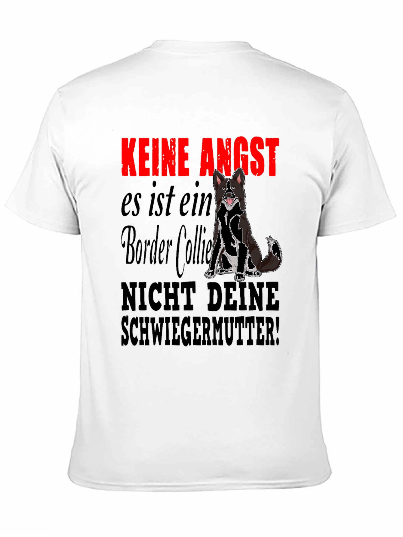 Black Keine Angst Border Collie Graphic T-Shirt view 11