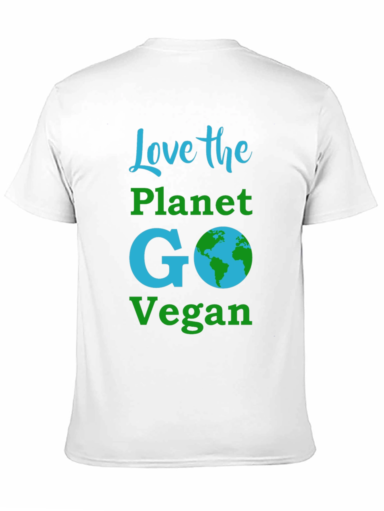 Black Love the Planet Go Vegan T-Shirt view 11