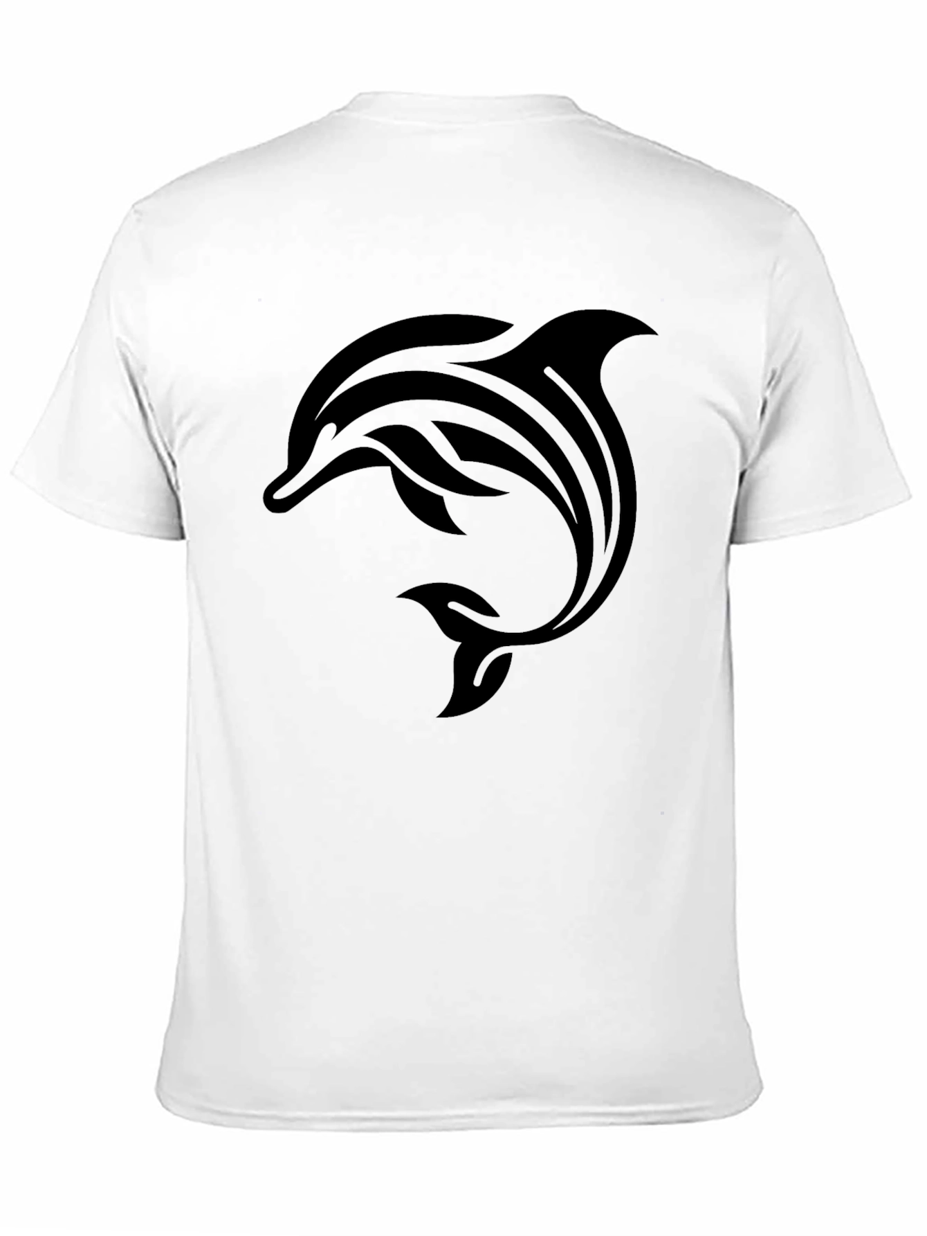 Black Black Dolphin Graphic Tee - Men's Casual Style view 11