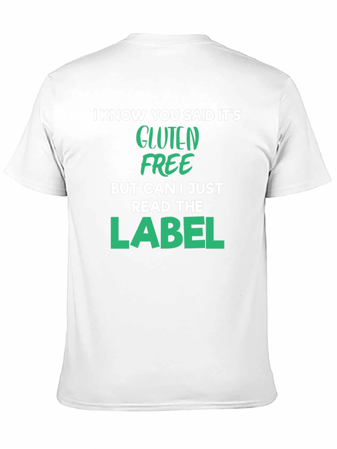 Black Gluten Free T-Shirt - Read the Label view 11