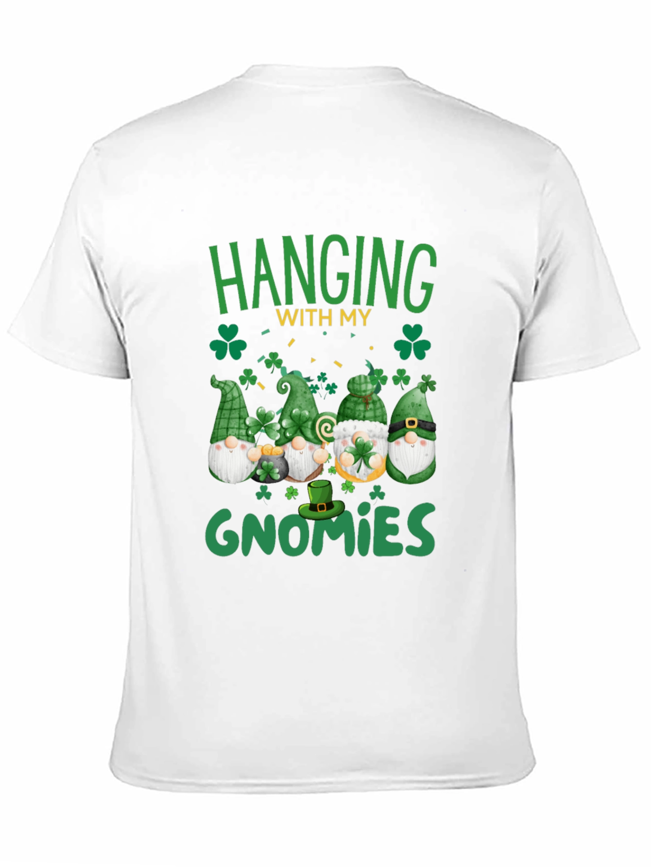 Black St. Patrick's Day Gnome T-Shirt view 11