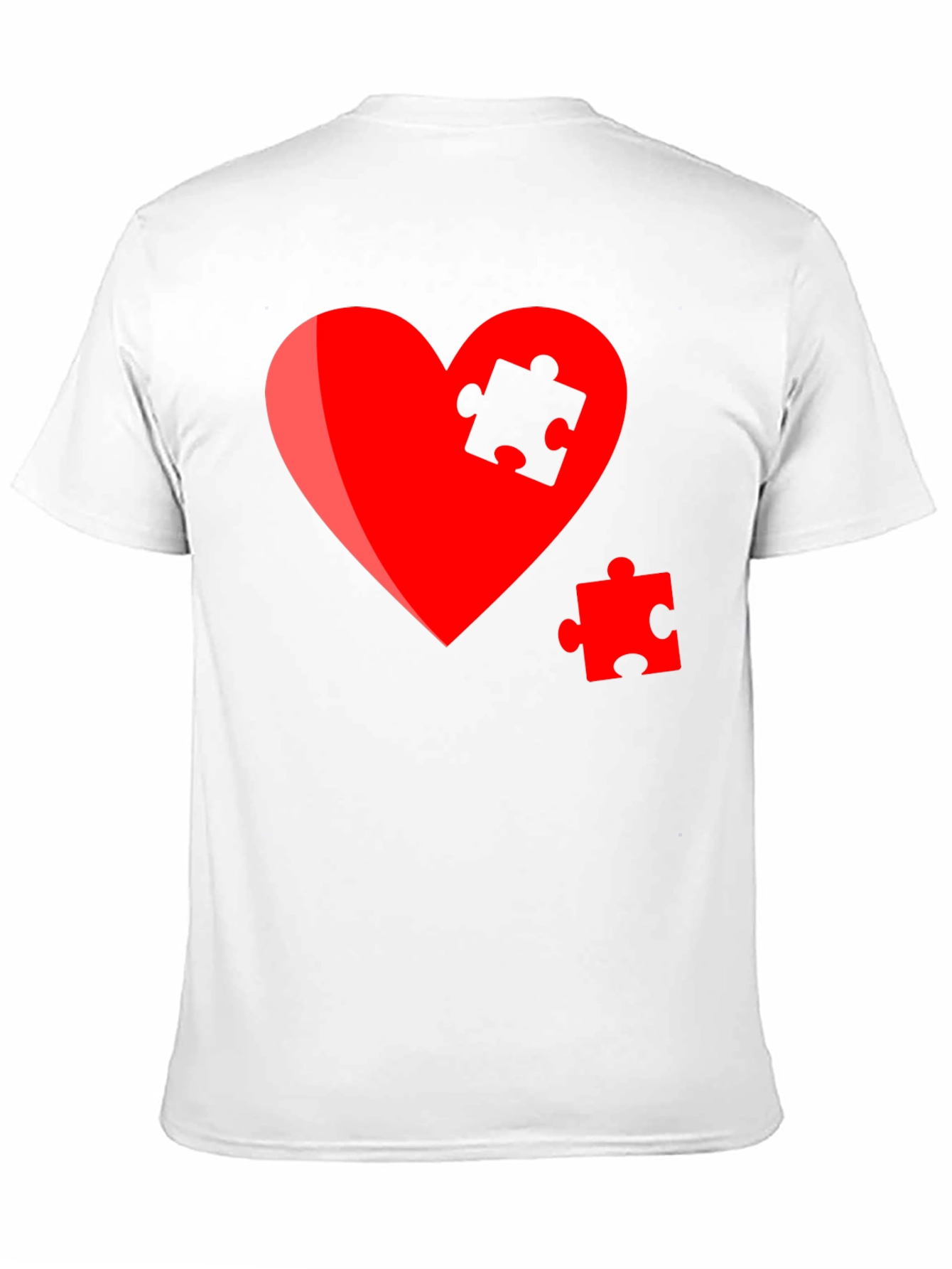 Black Heart Puzzle Piece Graphic Tee - Stylish Design view 11