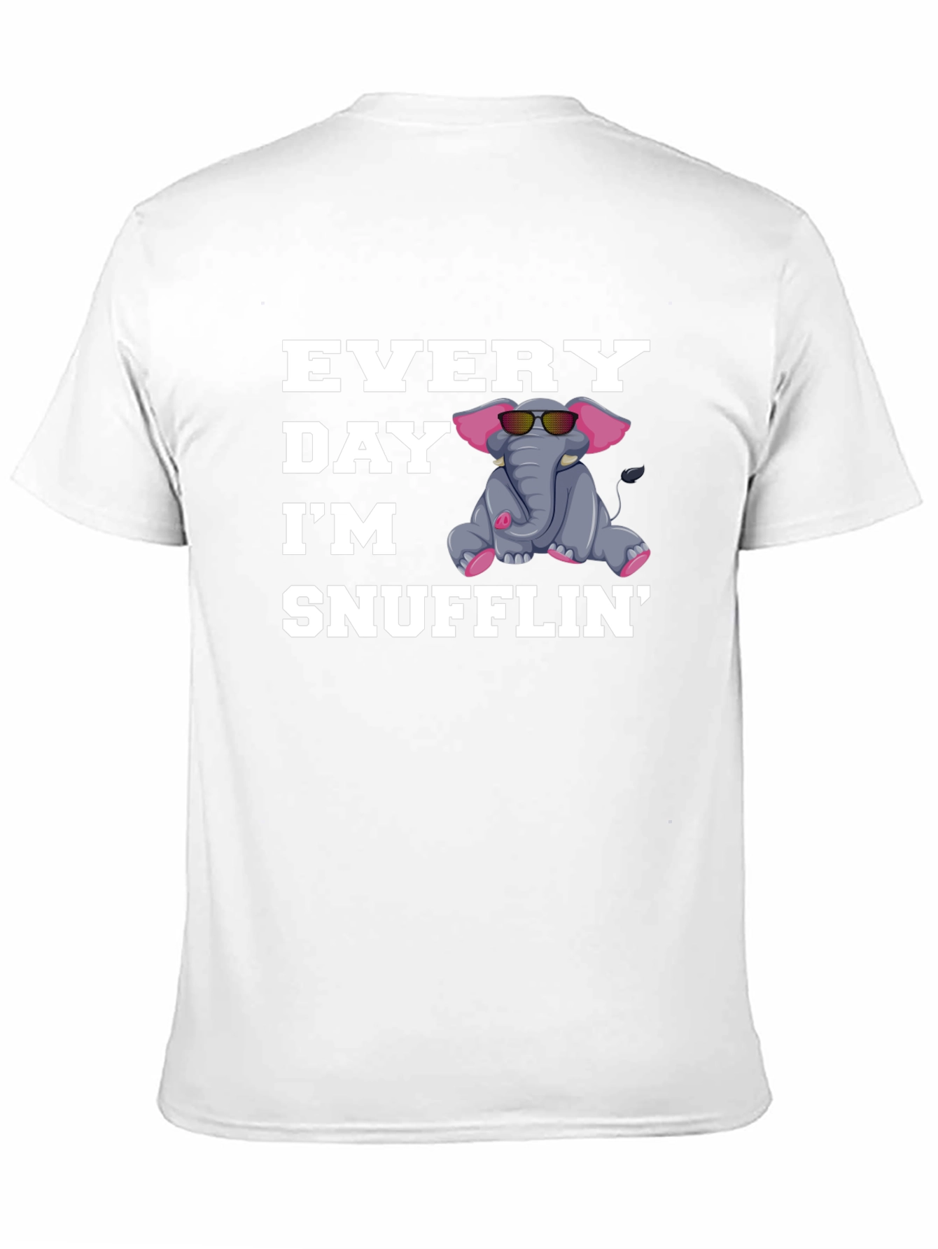 Black Everyday I'm Snufflin' Elephant T-Shirt view 11