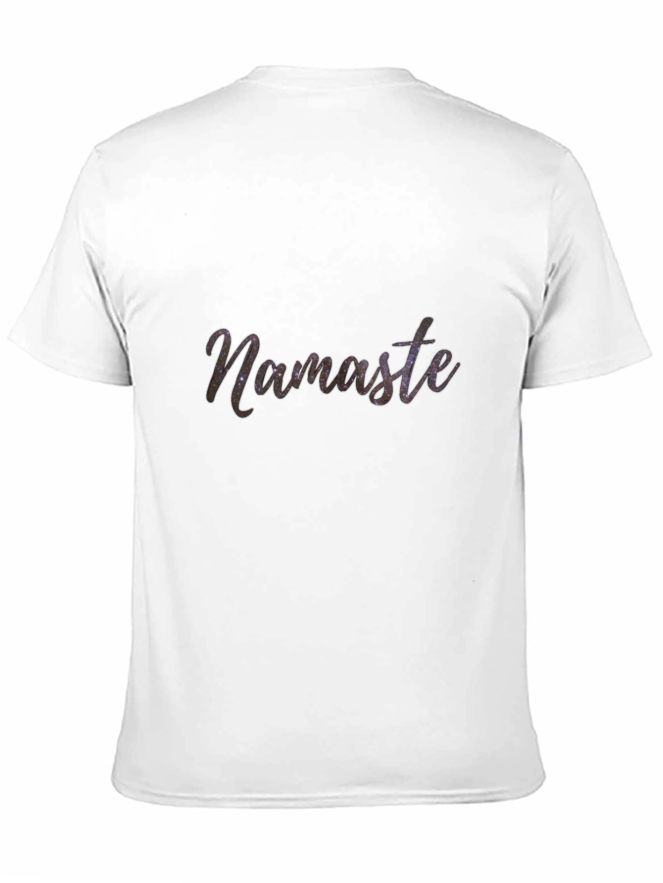 Black Namaste Galaxy Print Black T-Shirt view 11