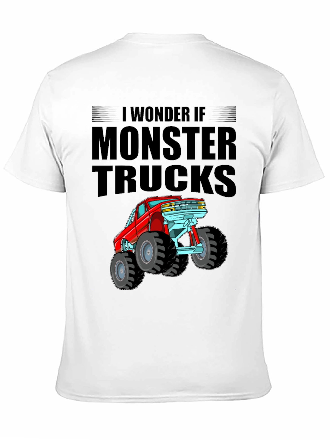 Black Monster Truck Graphic Tee - Black Cotton T-Shirt view 11