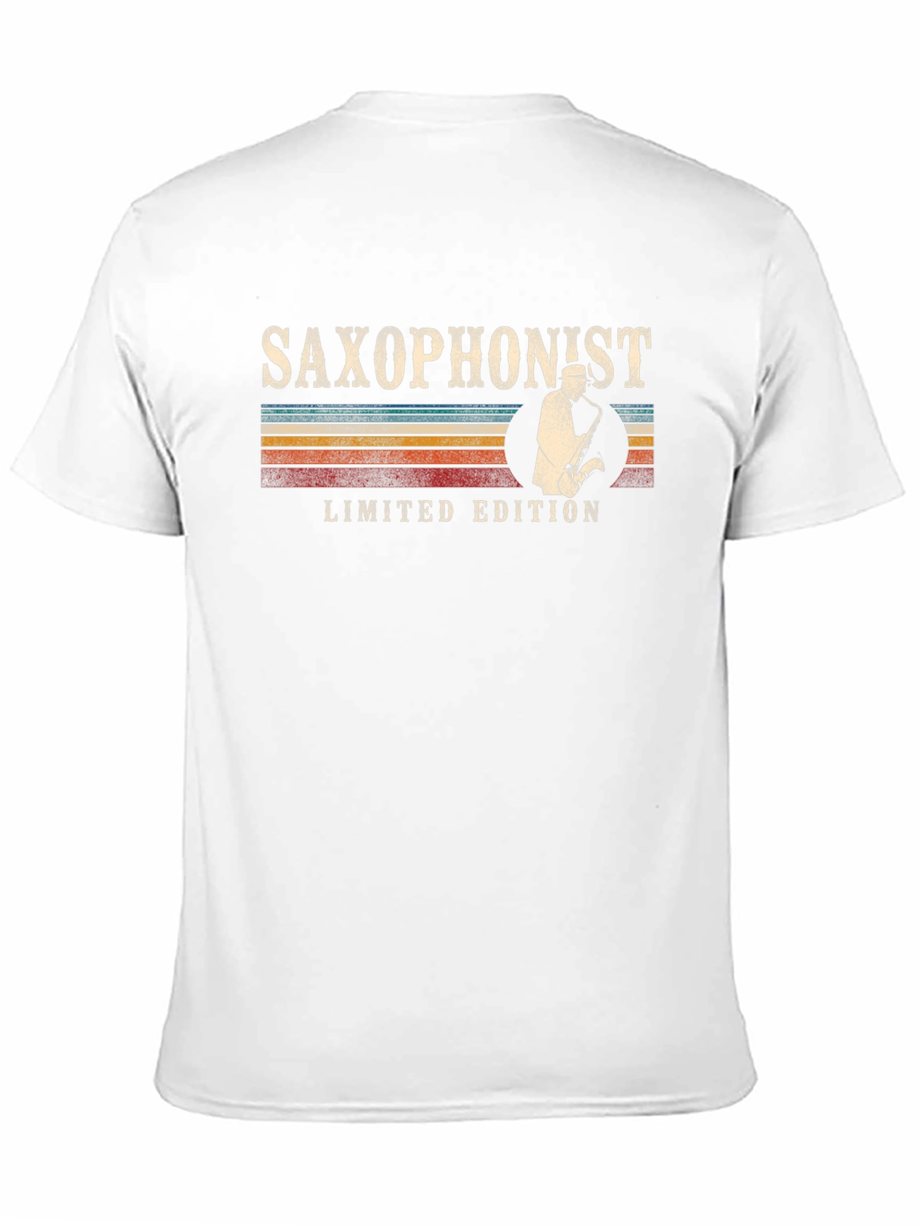 Black Vintage Saxophonist Limited Edition Black T-Shirt view 11