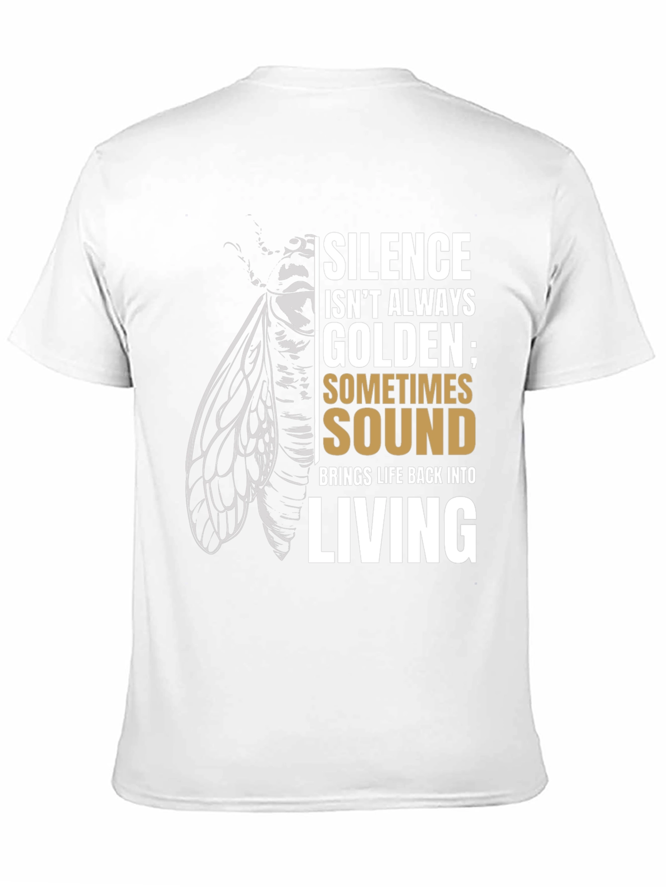 Black Cicada Sound T-Shirt: Silence Isn't Always Golden view 11