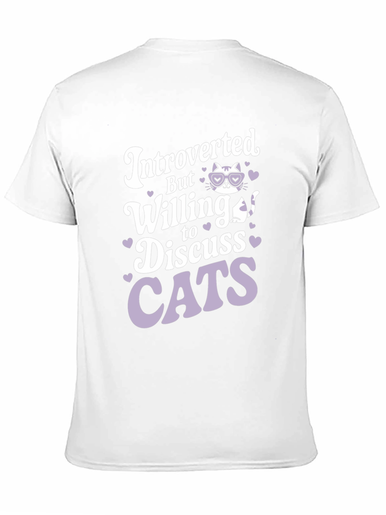 Black Introverted Cat Lover T-Shirt view 11