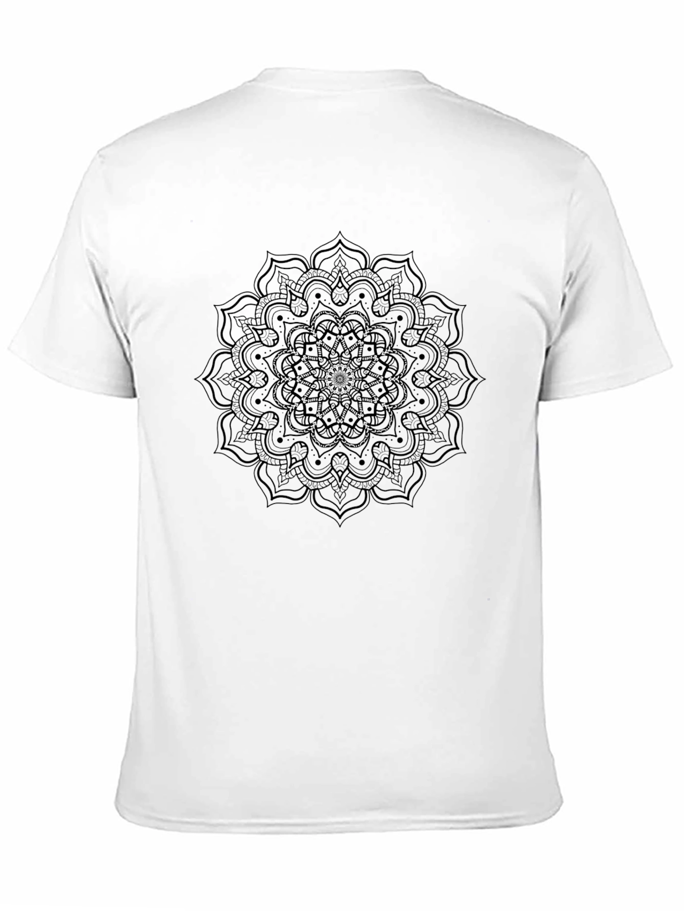 Black Black Mandala Graphic Tee - Mens Casual T-Shirt view 11