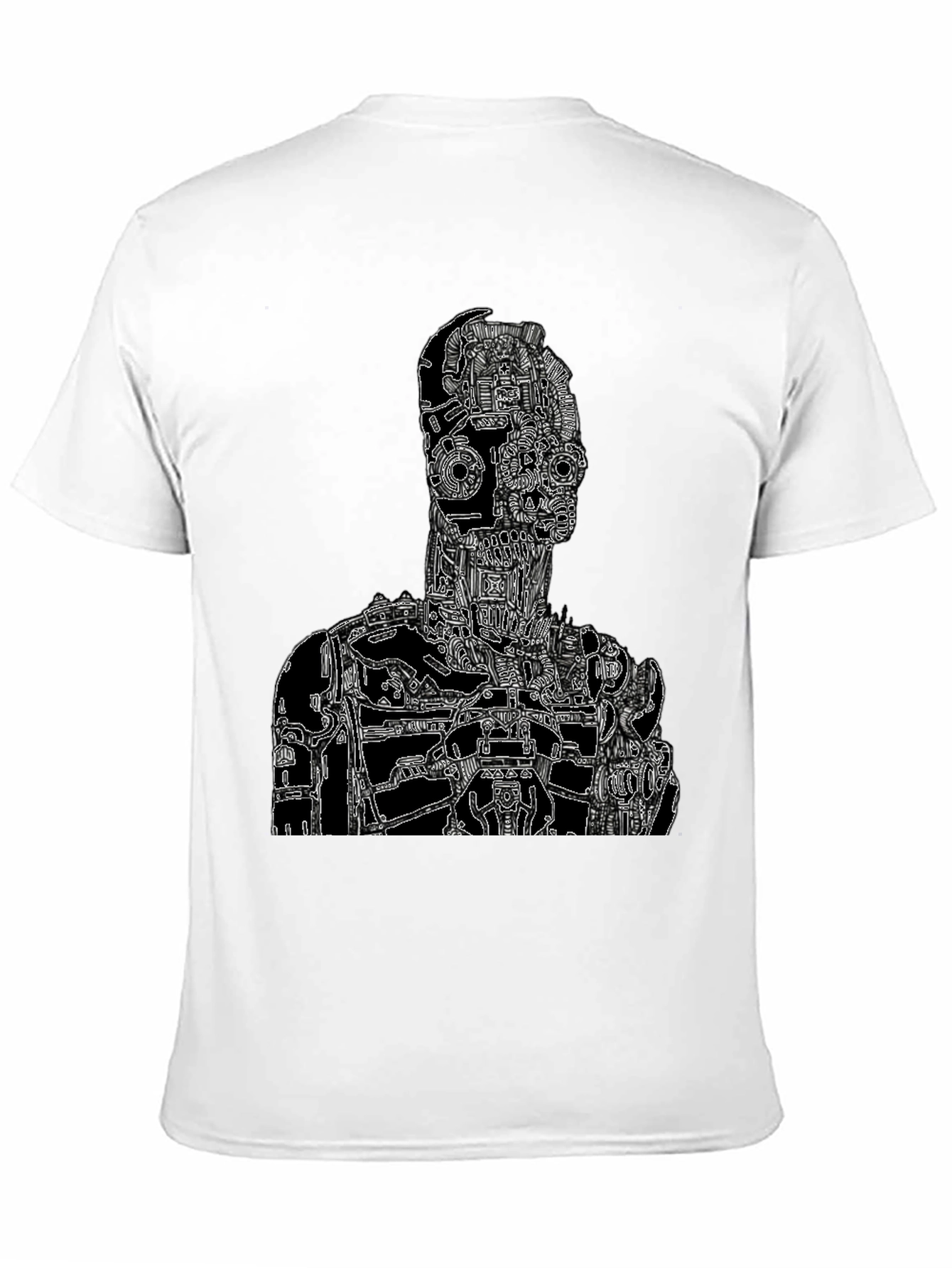 Black Robotic Anatomy Graphic Tee - Black view 11