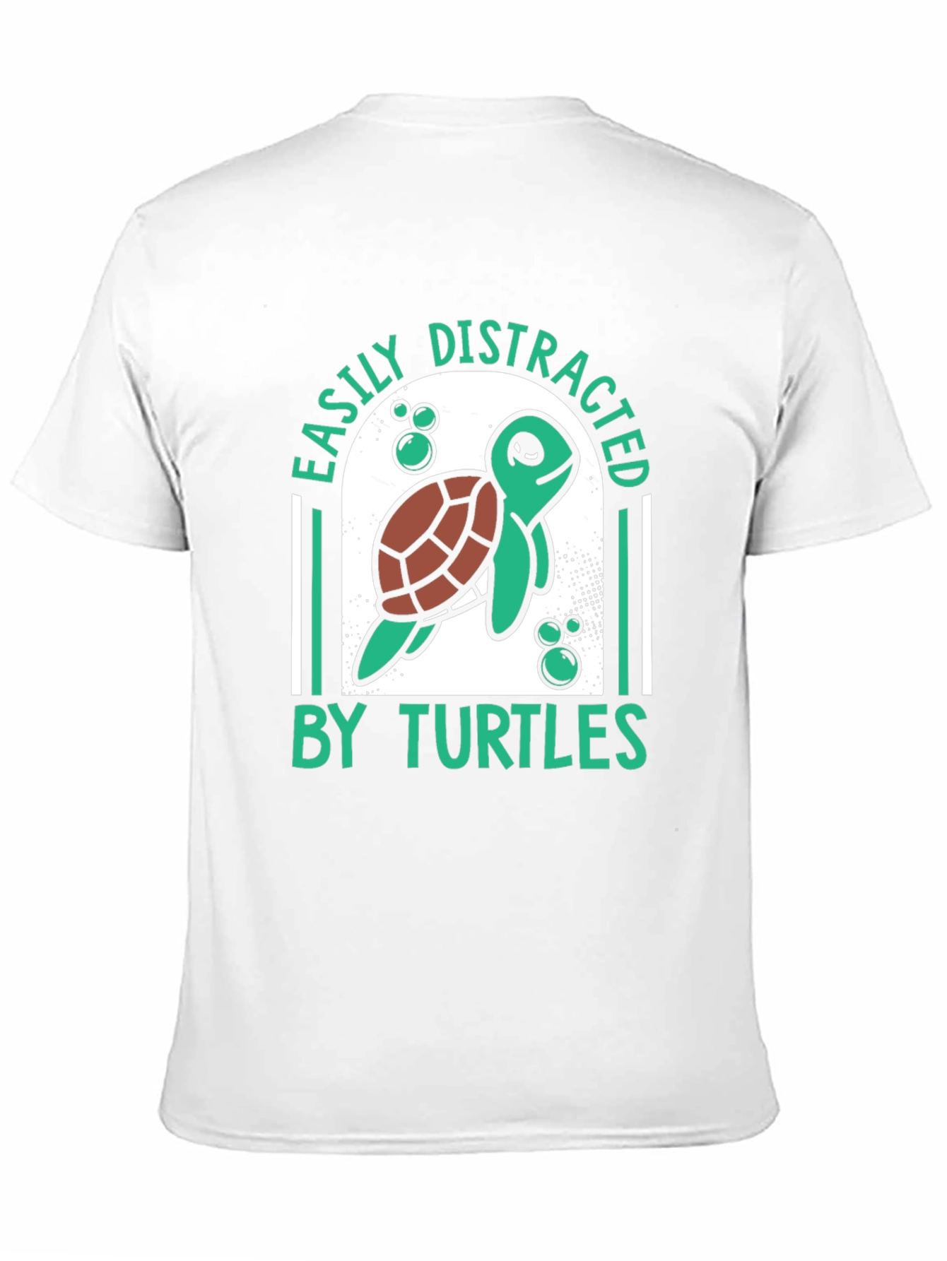 Black Easily Distracted By Turtles Graphic T-Shirt view 11