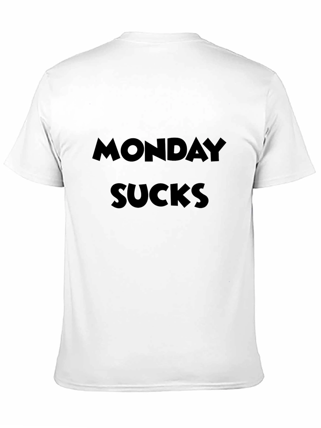 Black Monday Sucks T-Shirt - Black Cotton Tee view 11