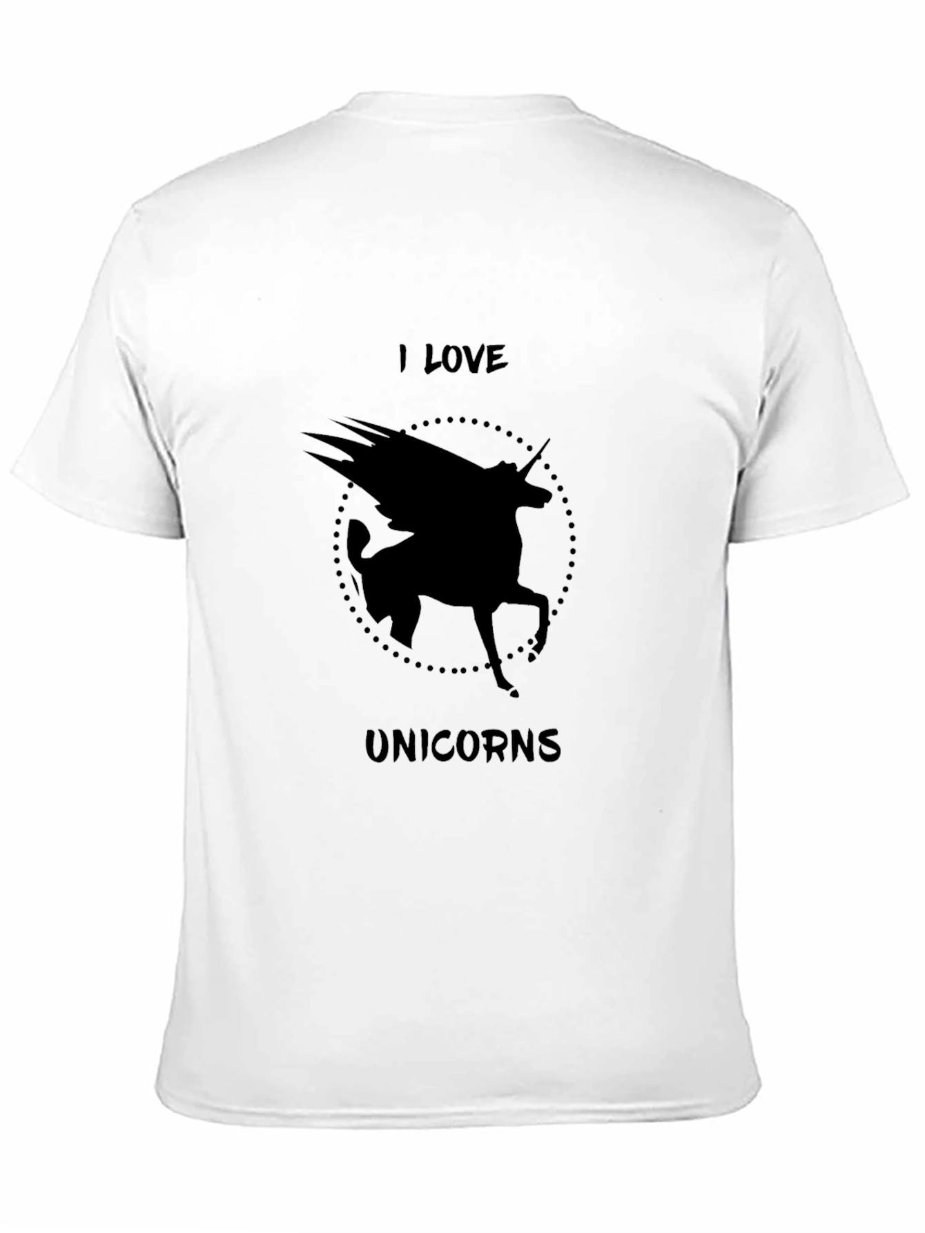 Black I Love Unicorns Black Graphic Tee view 11