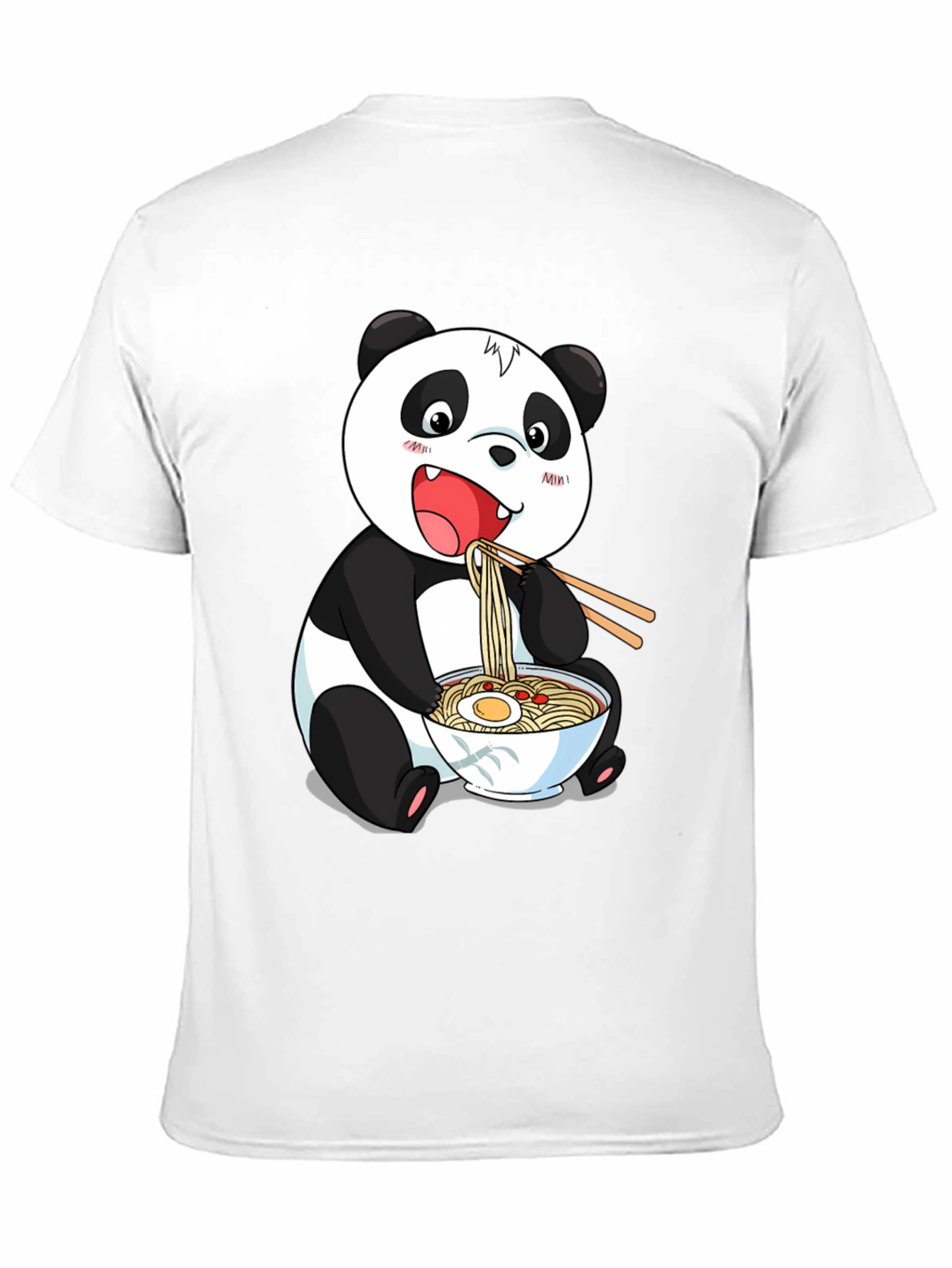 Black Panda Ramen Graphic Tee - Cute Cartoon Style view 11