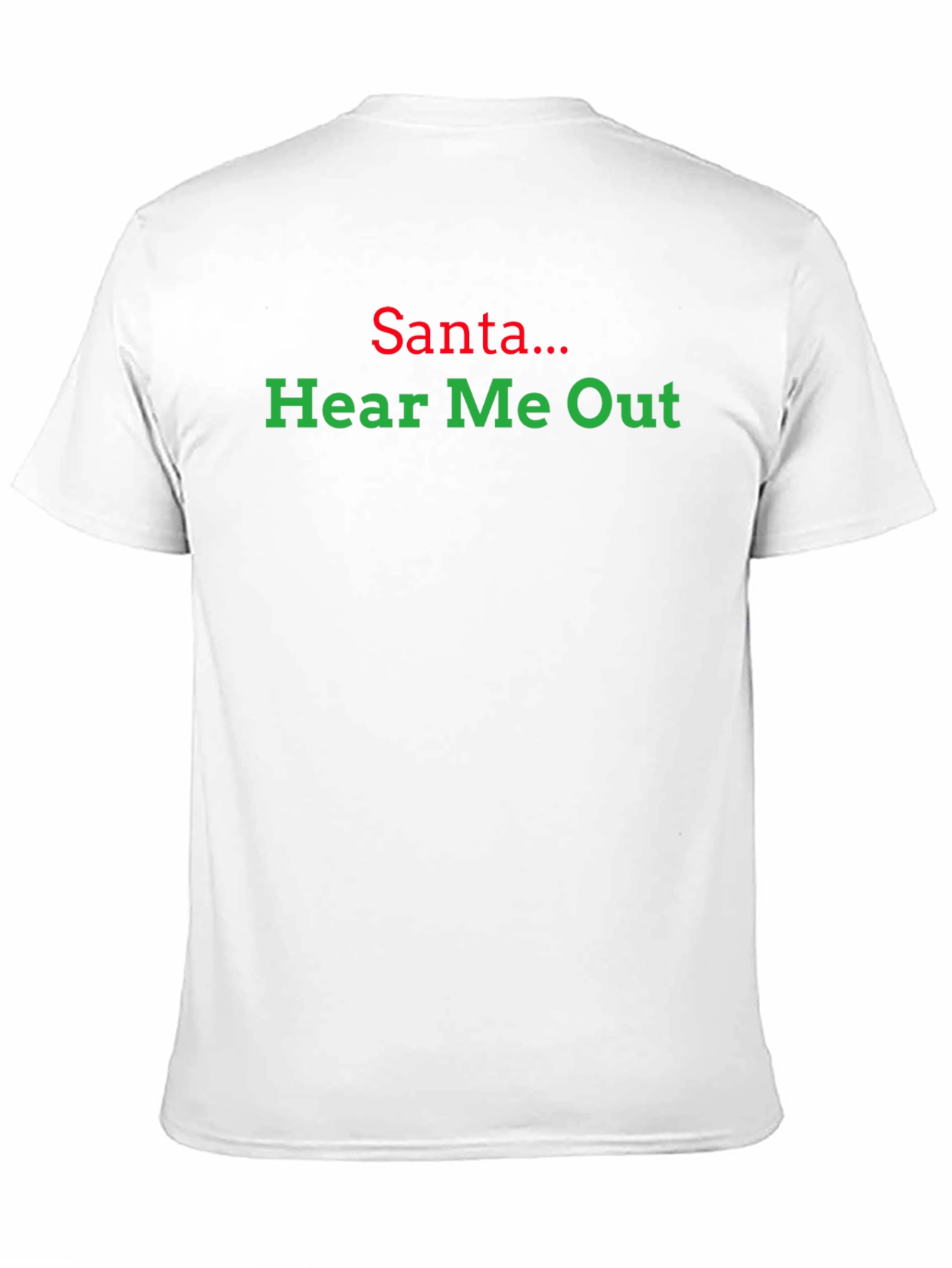 Black Santa Hear Me Out T-Shirt - Holiday Graphic Tee view 11