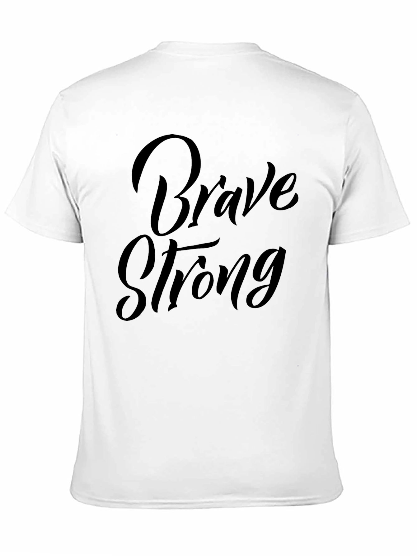 Black Brave Strong Graphic Black T-Shirt view 11
