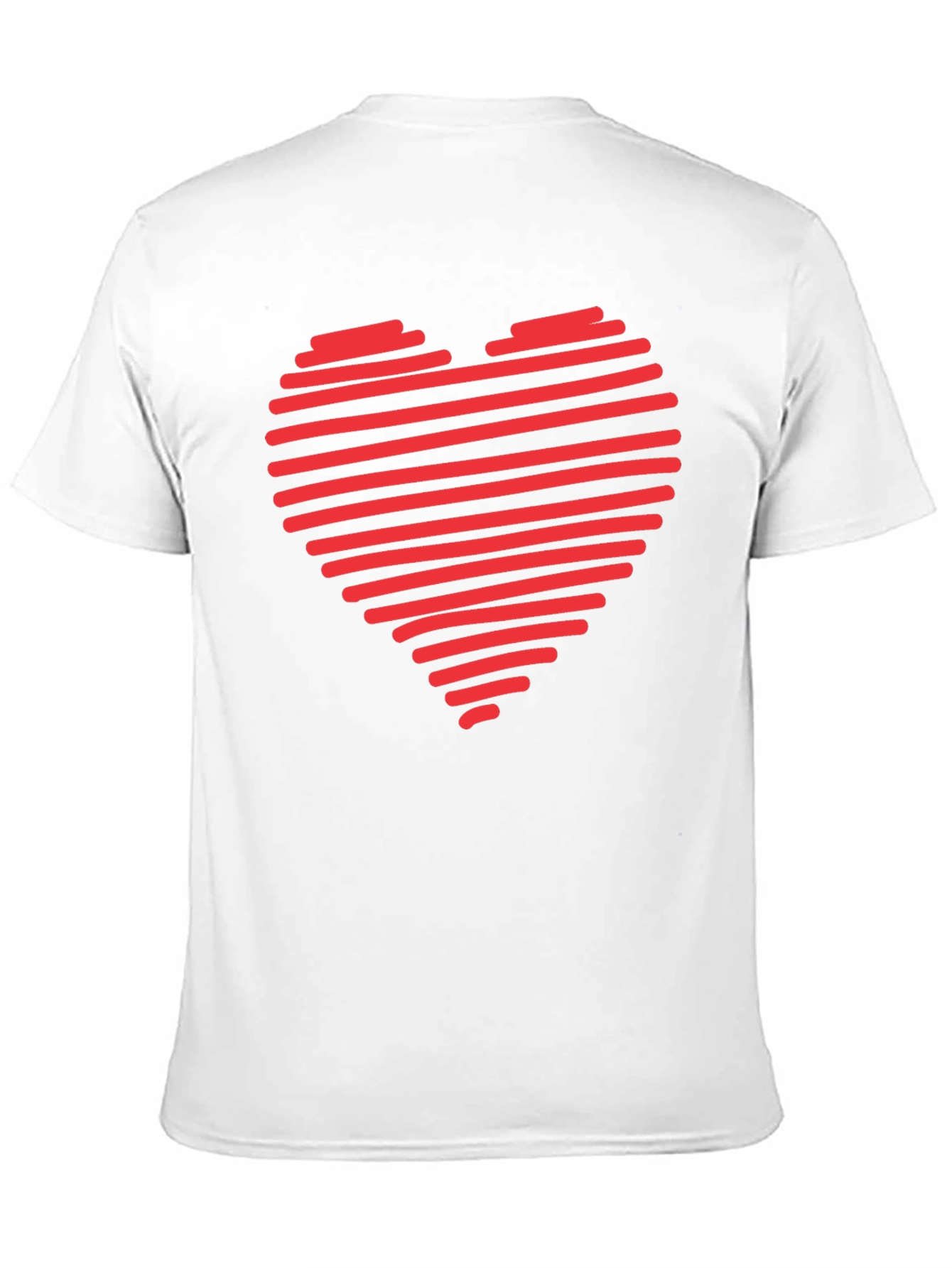 Black Red Heart Stripes Black T-Shirt Love Graphic Tee view 11