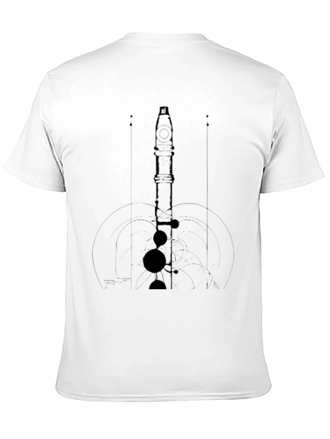 Black Clarinet Graphic Print Black Tee view 11