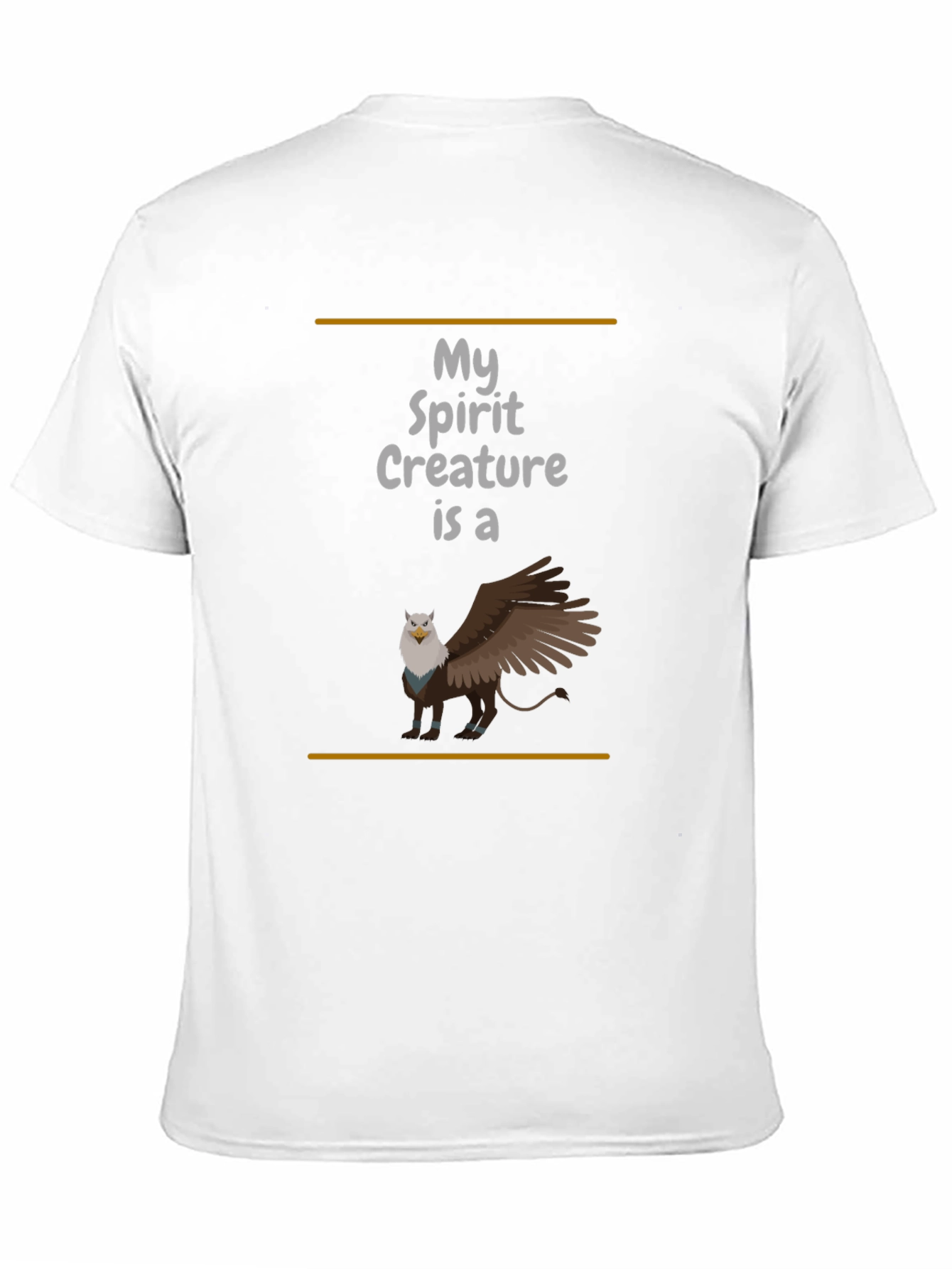 Black My Spirit Creature Gryphon Graphic T-Shirt view 11