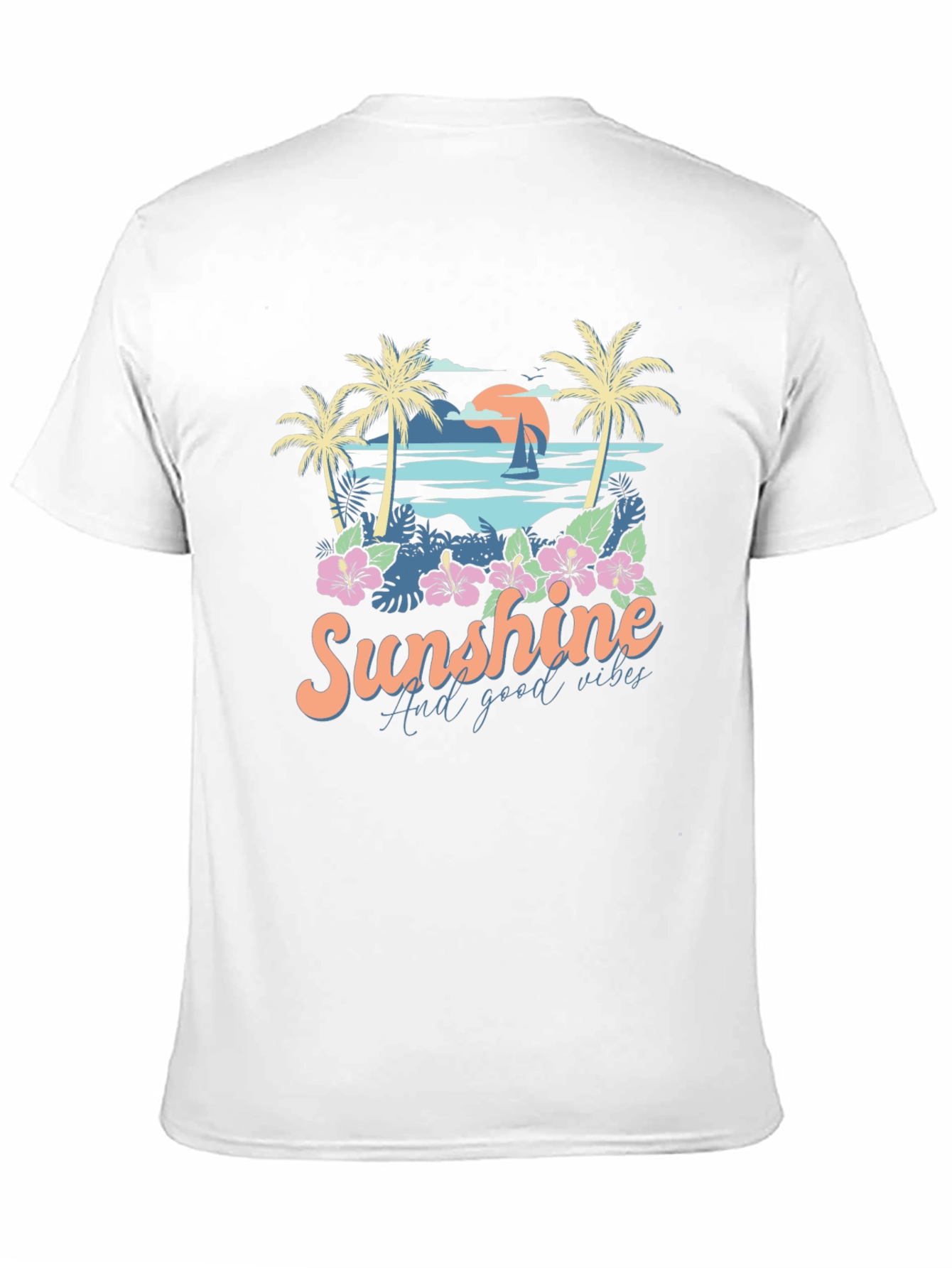 Black Sunshine & Good Vibes Graphic Tee - Black view 11