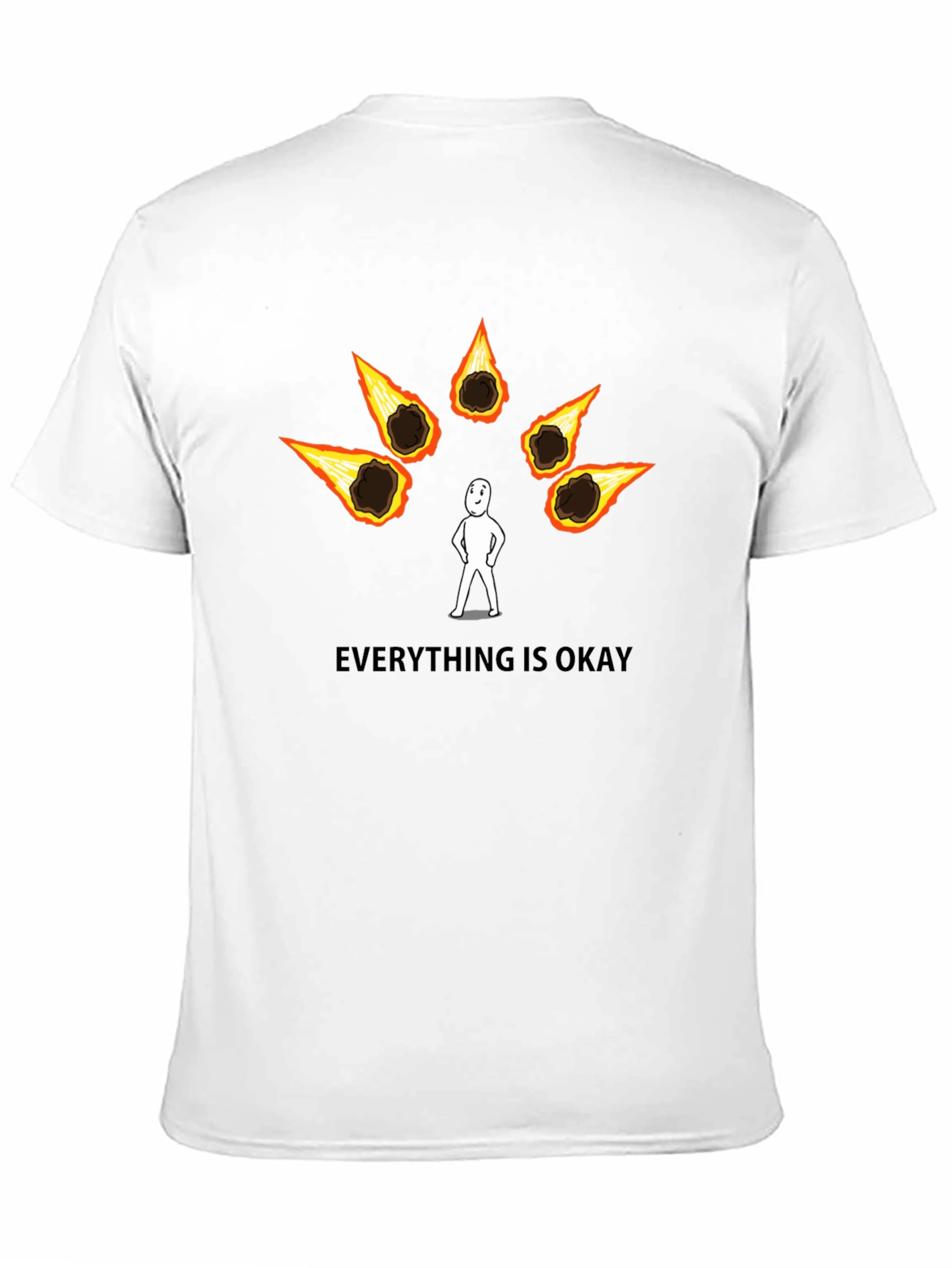 Black Everything Is Okay T-Shirt - Funny Meteor Meme Tee view 11
