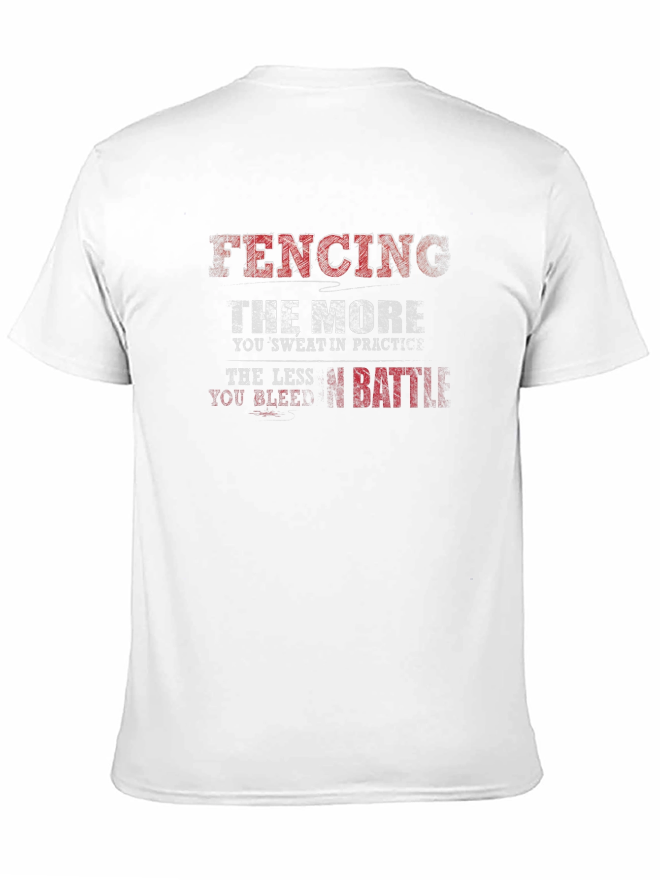 Black Fencing Practice T-Shirt - Sweat More, Bleed Less view 11